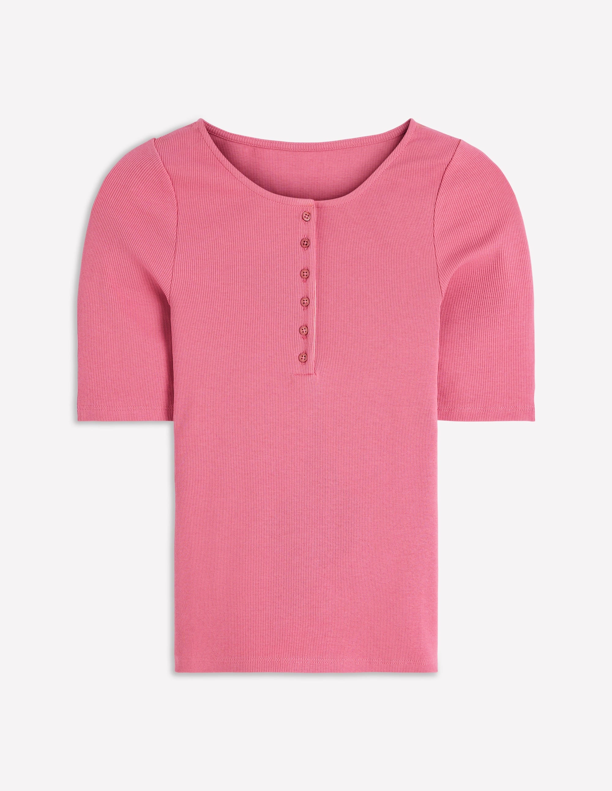 Kurzärmliges Henley-Shirt aus Rippstrick-Malaga - Image 5
