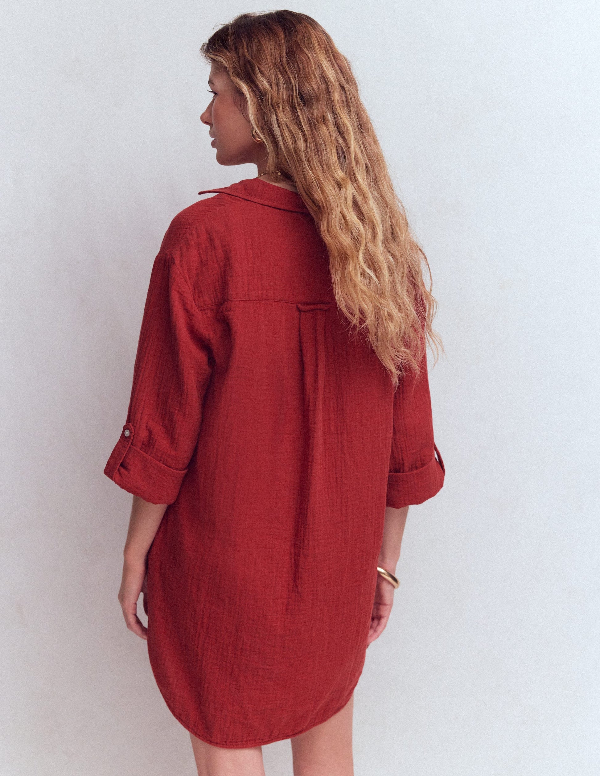 Langes Doppeltuch-Hemd-Tonorange-3