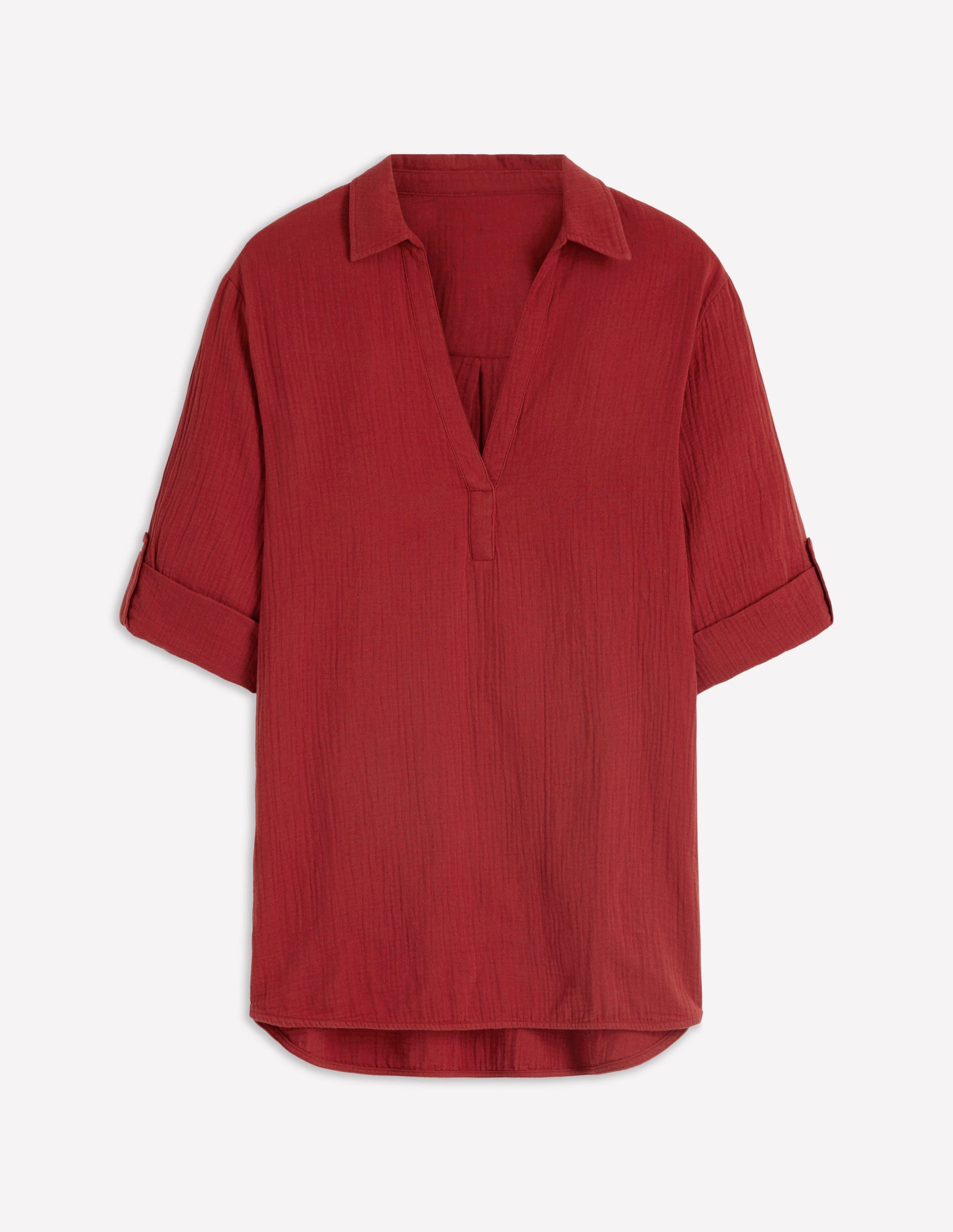 Langes Doppeltuch-Hemd-Tonorange-5