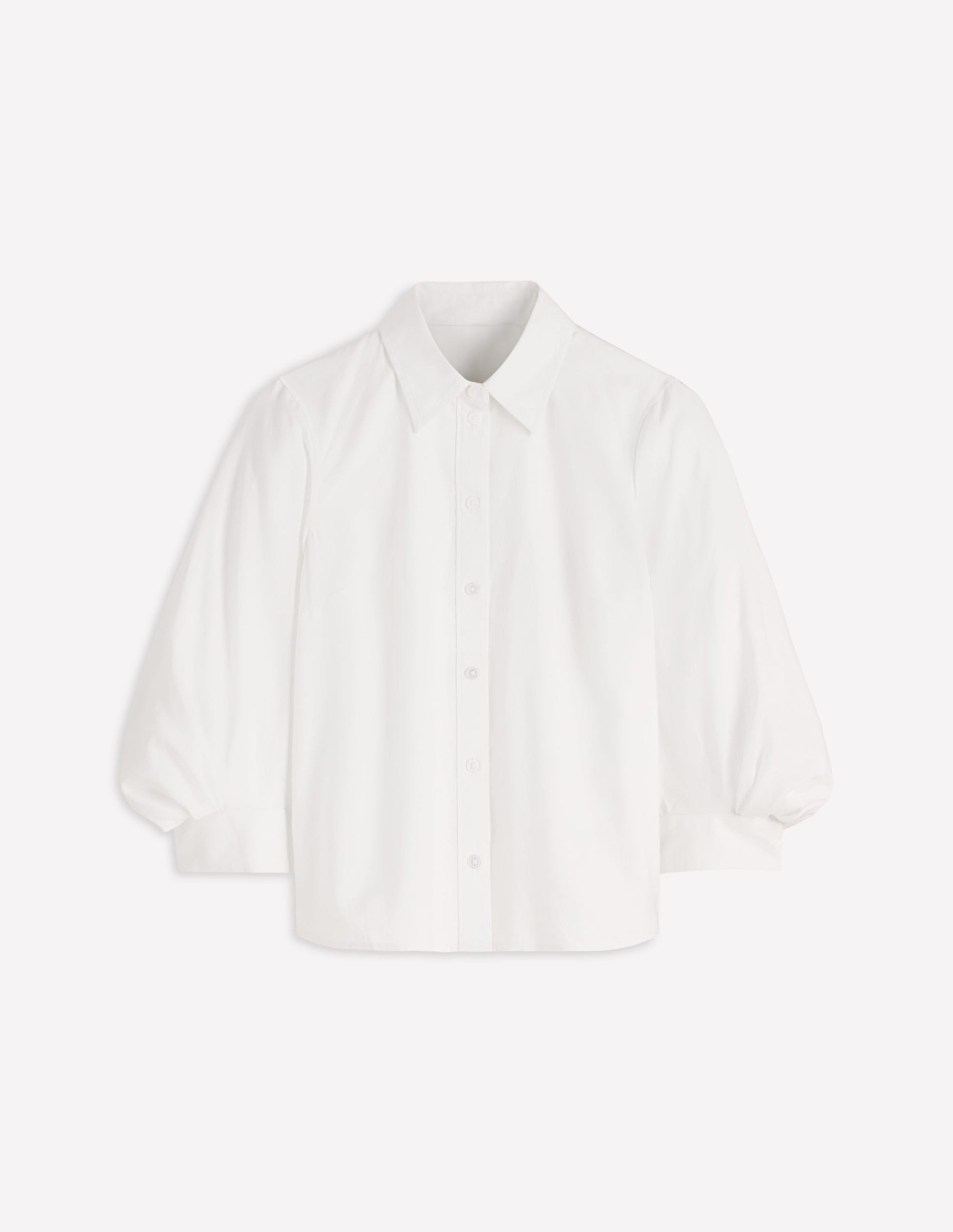 Oxfordhemd mit Puffärmeln-Weiß-7