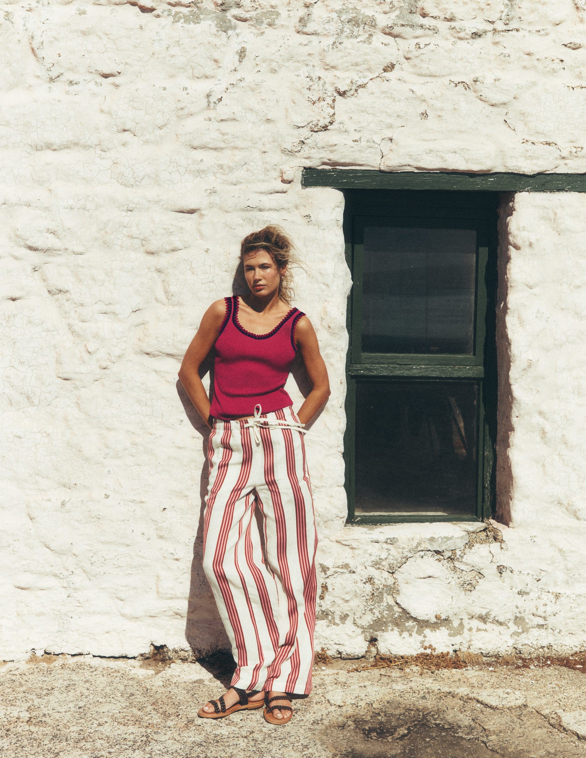 Maddie Top mit Besatz-Terrakotta-Rot-6