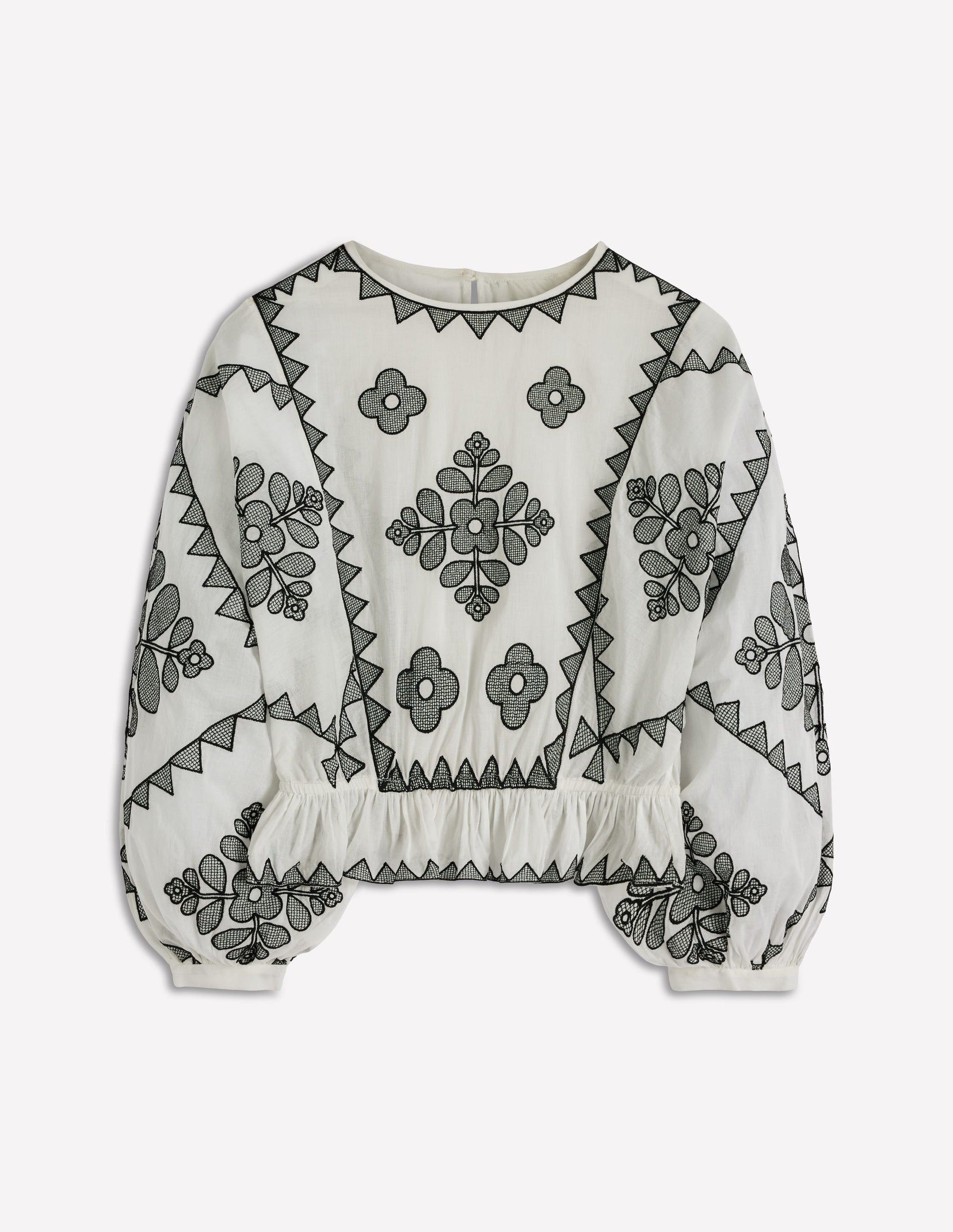 Top de vacances brodé-Ivoire-8