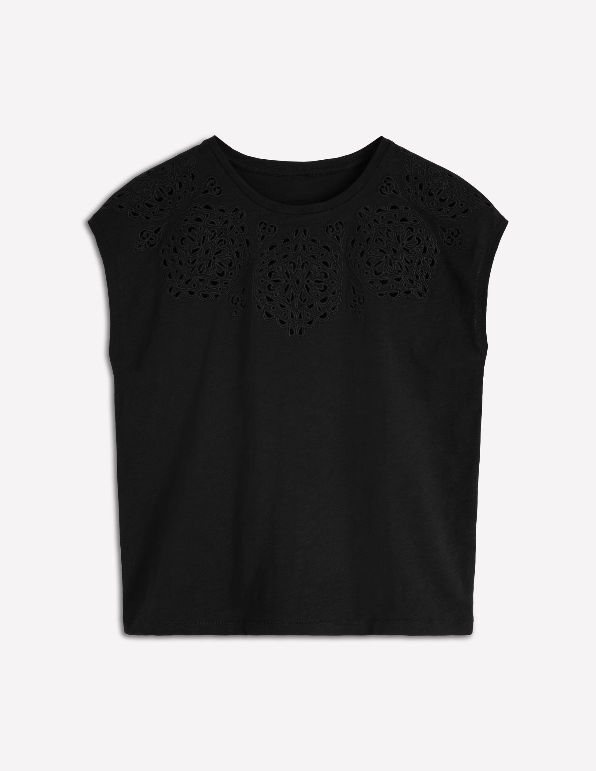 Willow Broderie T-shirt-Black Beauty-5