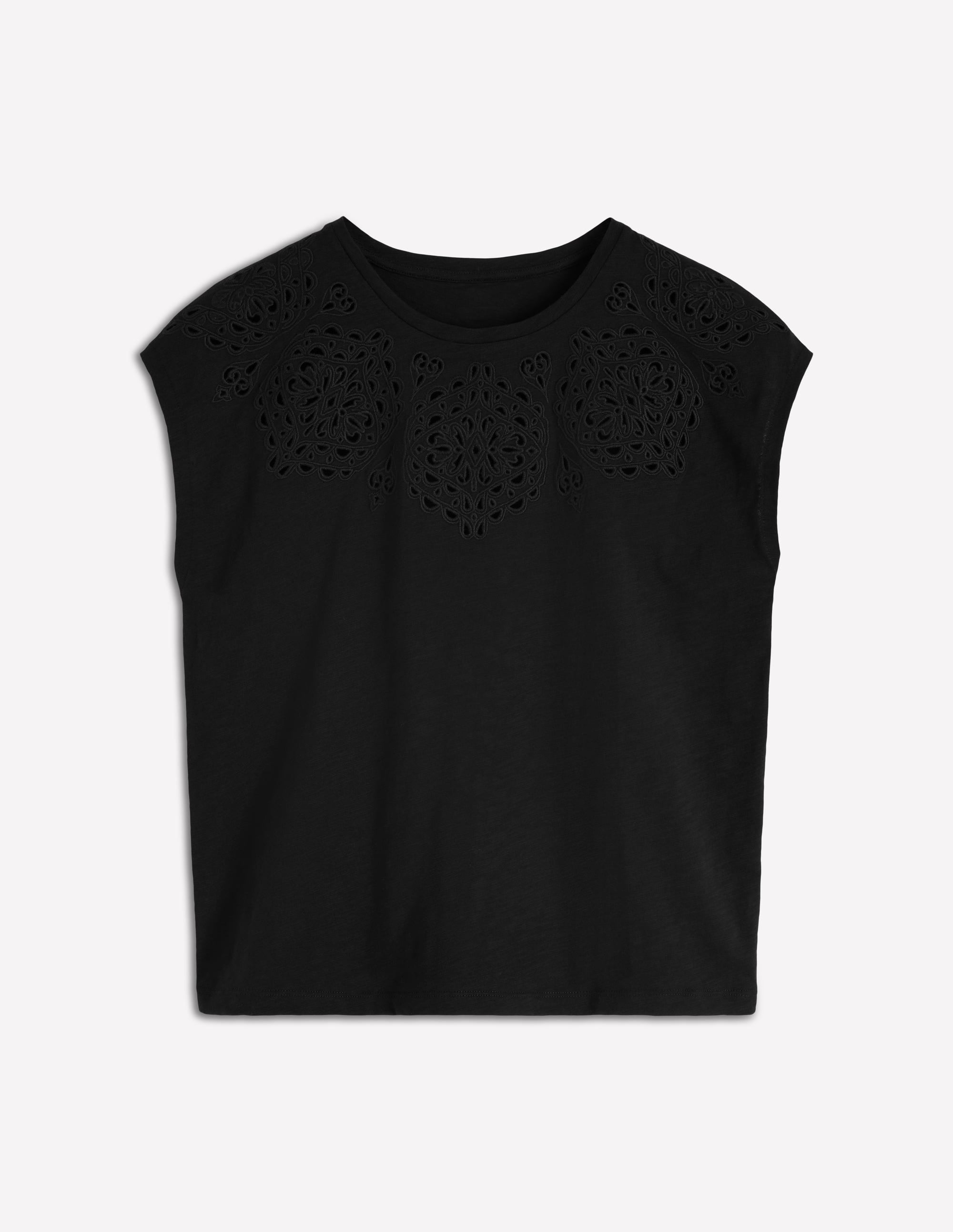 Willow T-Shirt mit Lochstickerei-Black Beauty - Image 5