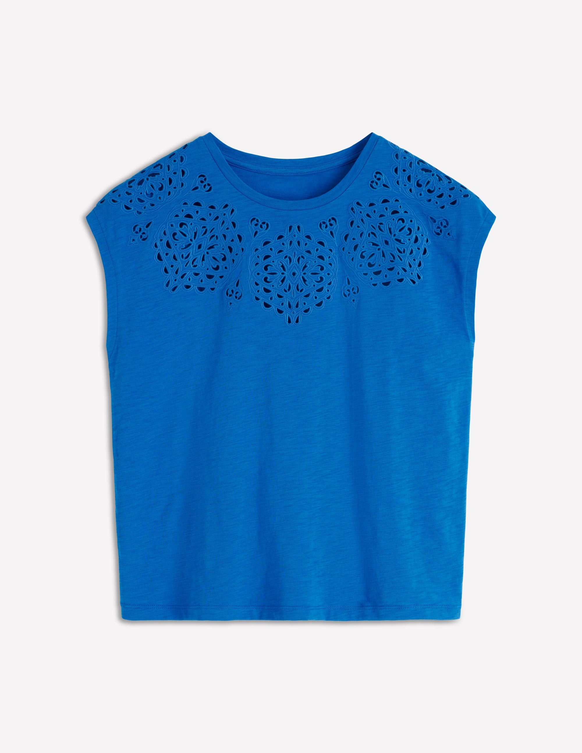 Willow T-Shirt mit Lochstickerei-Directoire Blau - Image 5