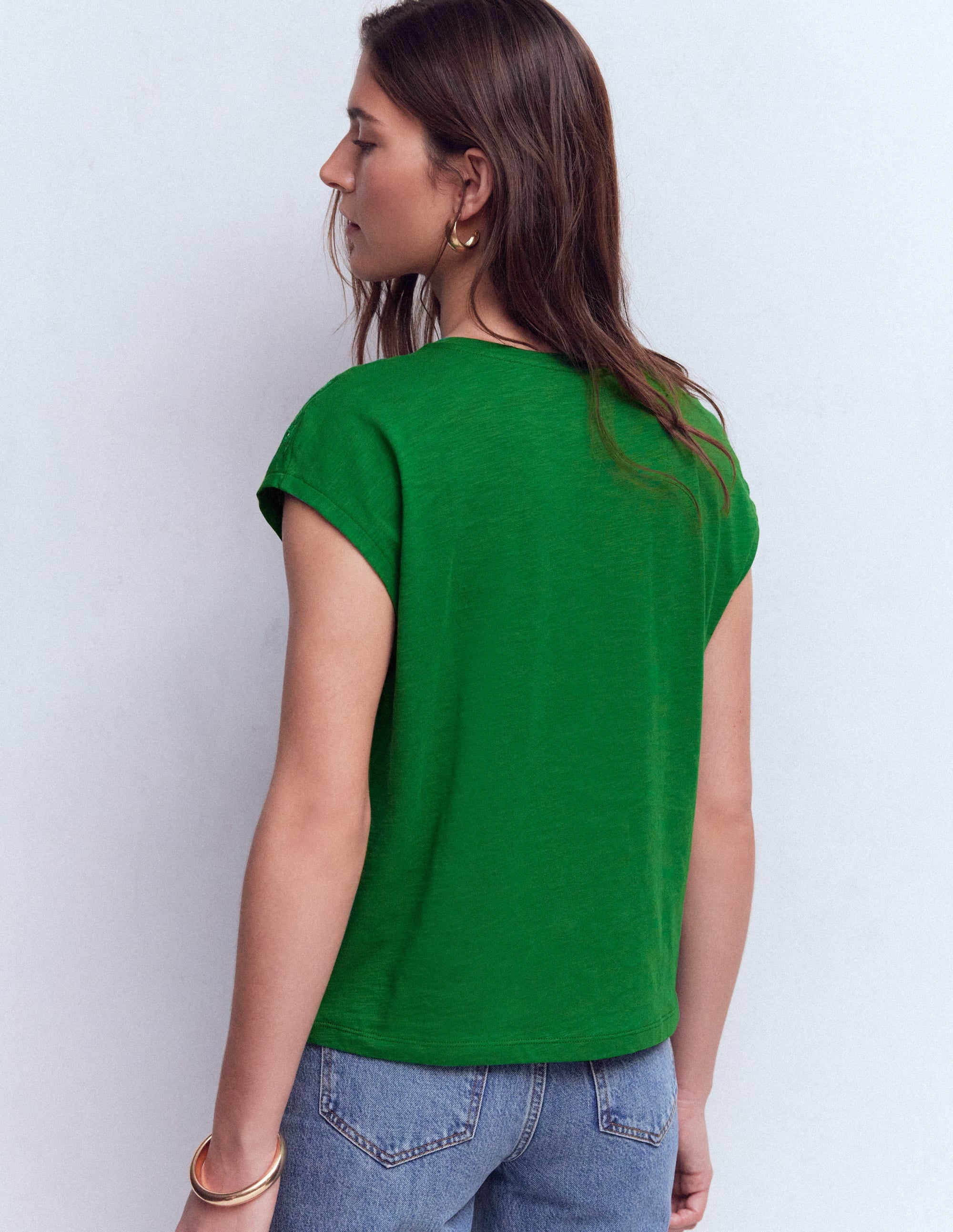T-shirt Willow à broderie anglaise-Vert frais - Image 3