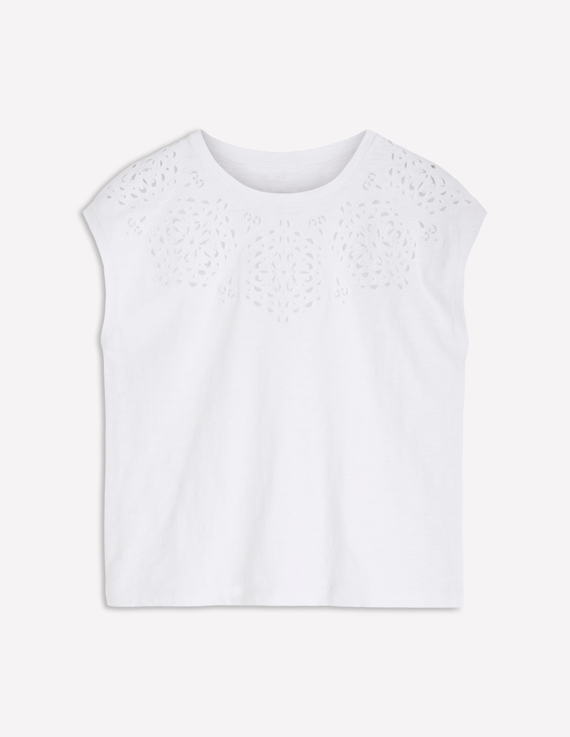 T-shirt Willow à broderie anglaise-Blanc brillant - Image 5