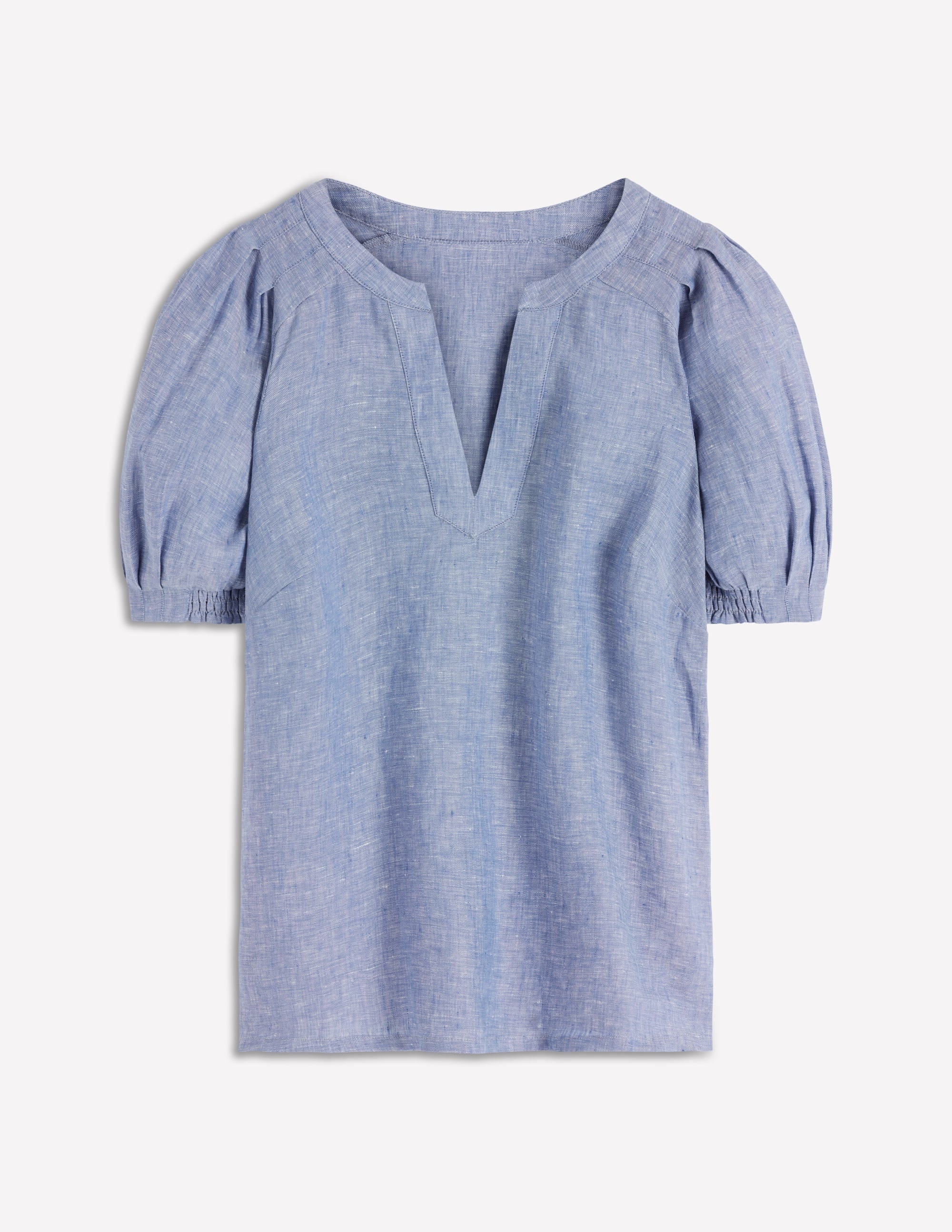 Rae Leinenoberteil-Blauer Faux-Uni - Image 5
