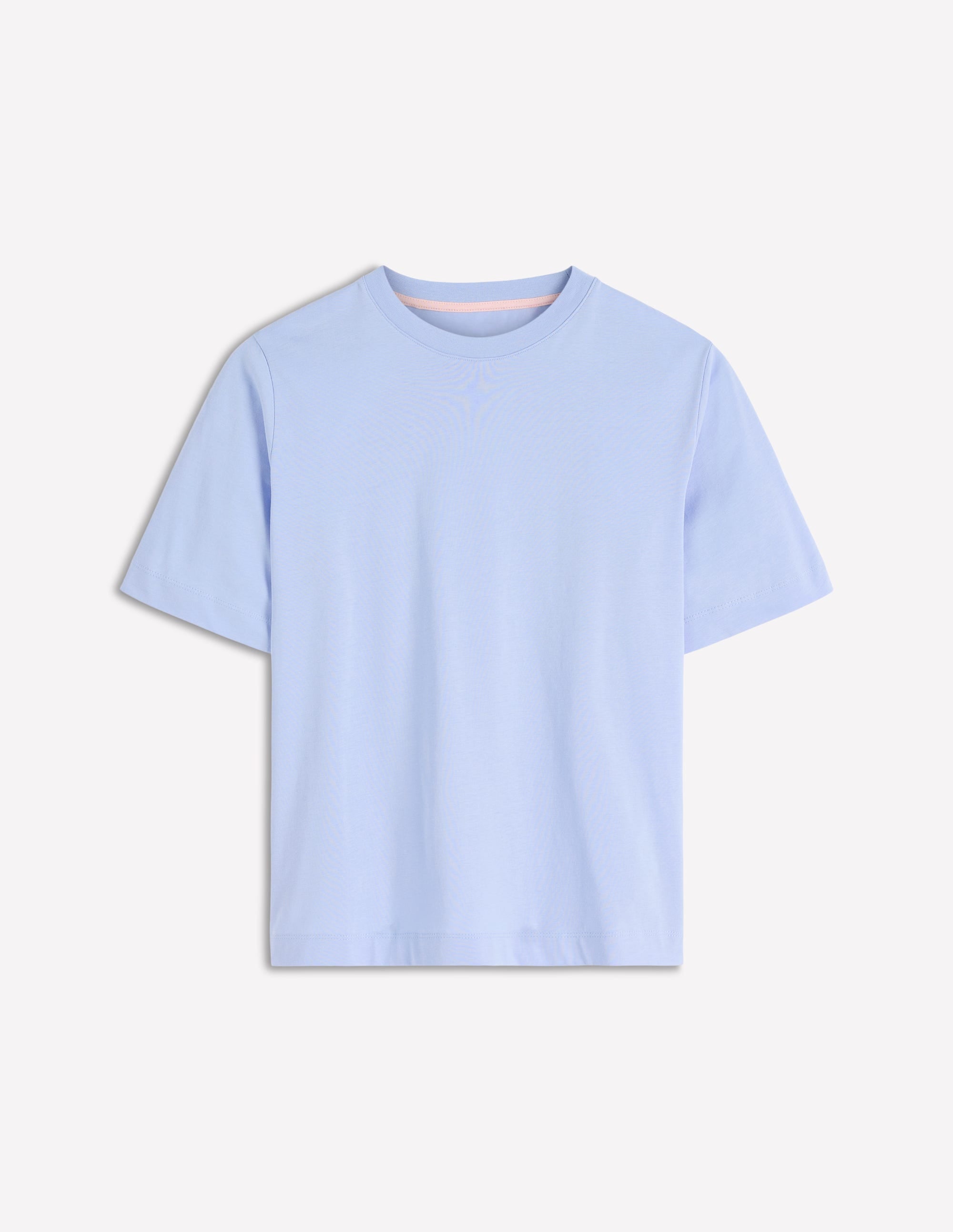 Lockeres Baumwoll-T-Shirt-Brunnera-Blau - Image 5