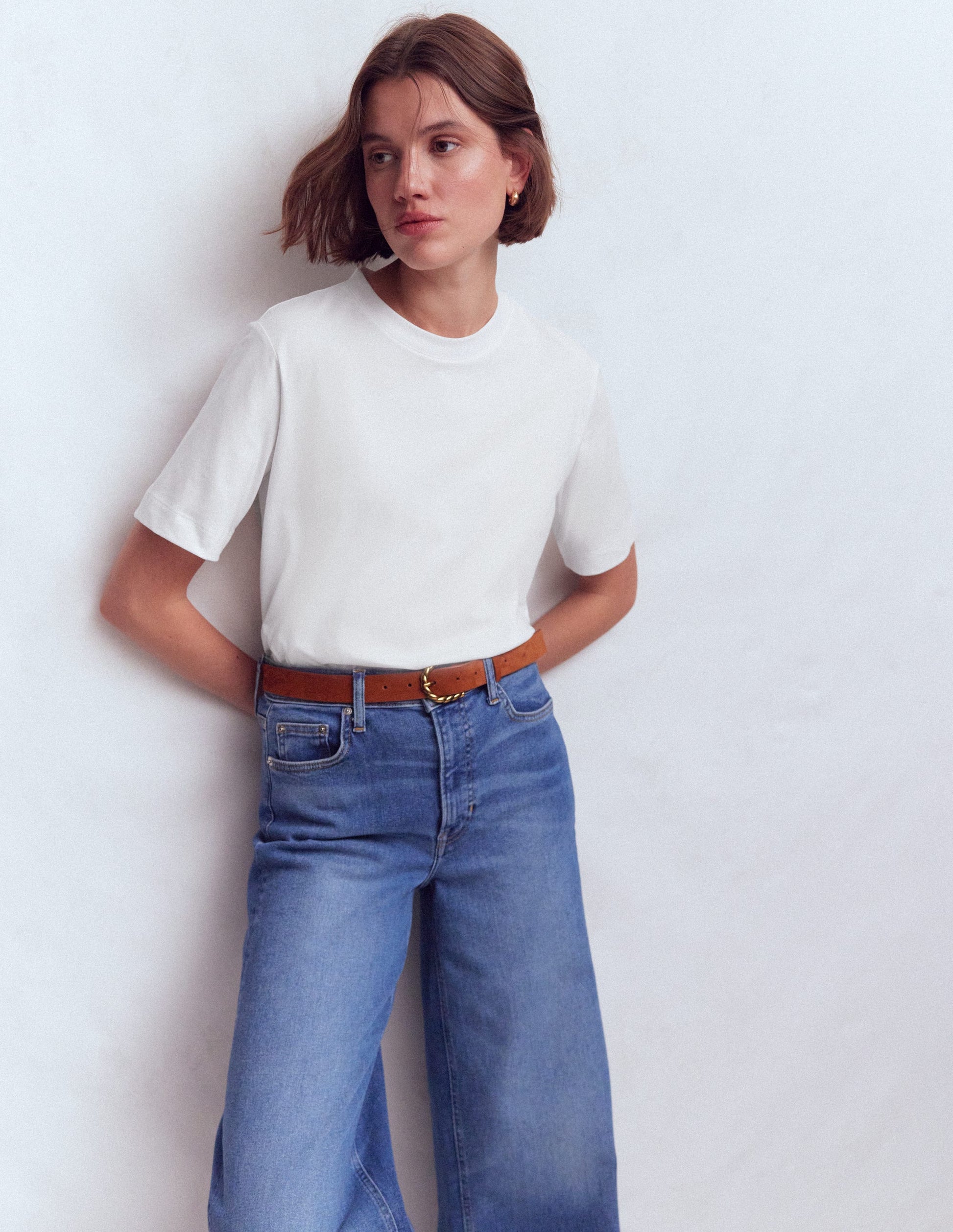 Relaxed Cotton T-shirt-White-1