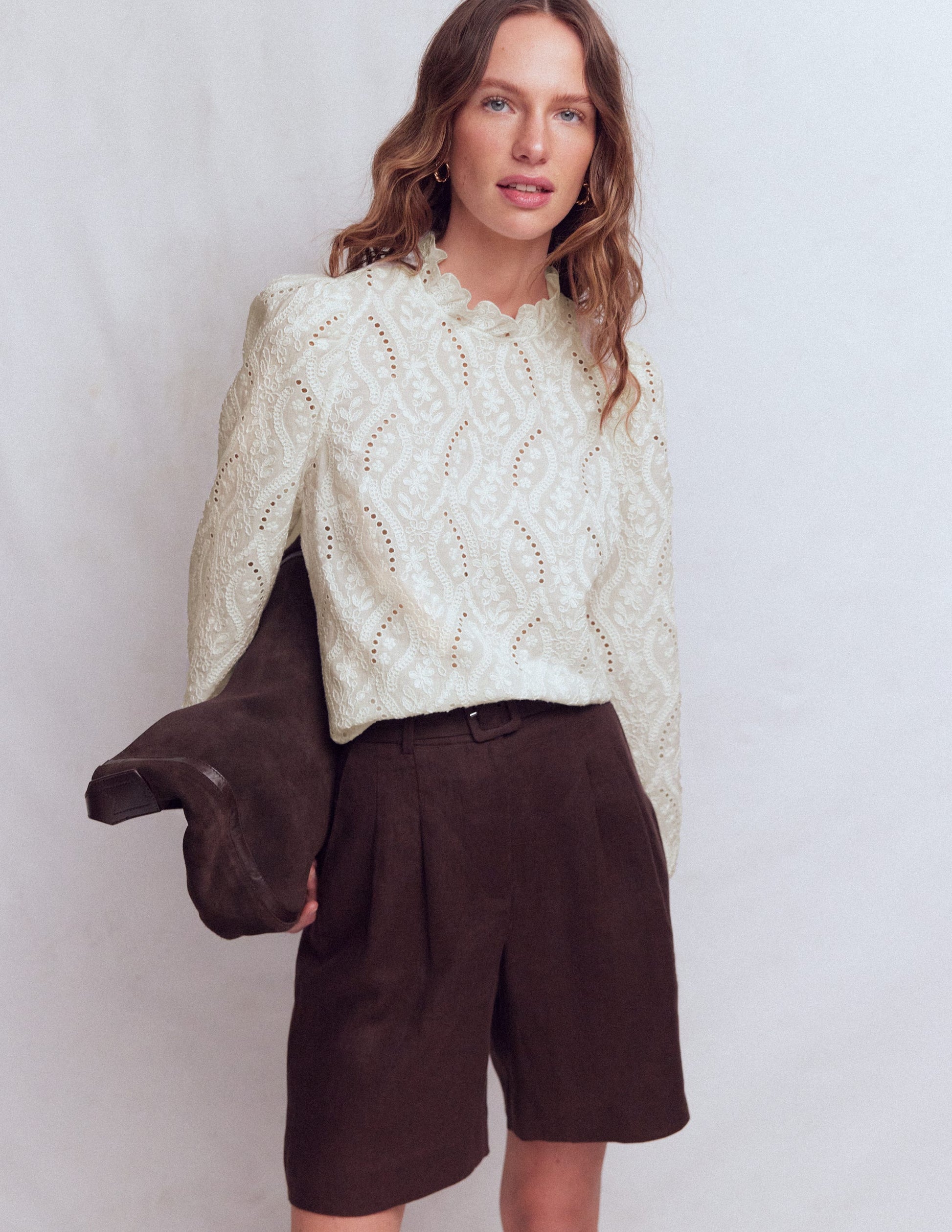 Oberteil mit Puffärmeln-Naturweiß-4