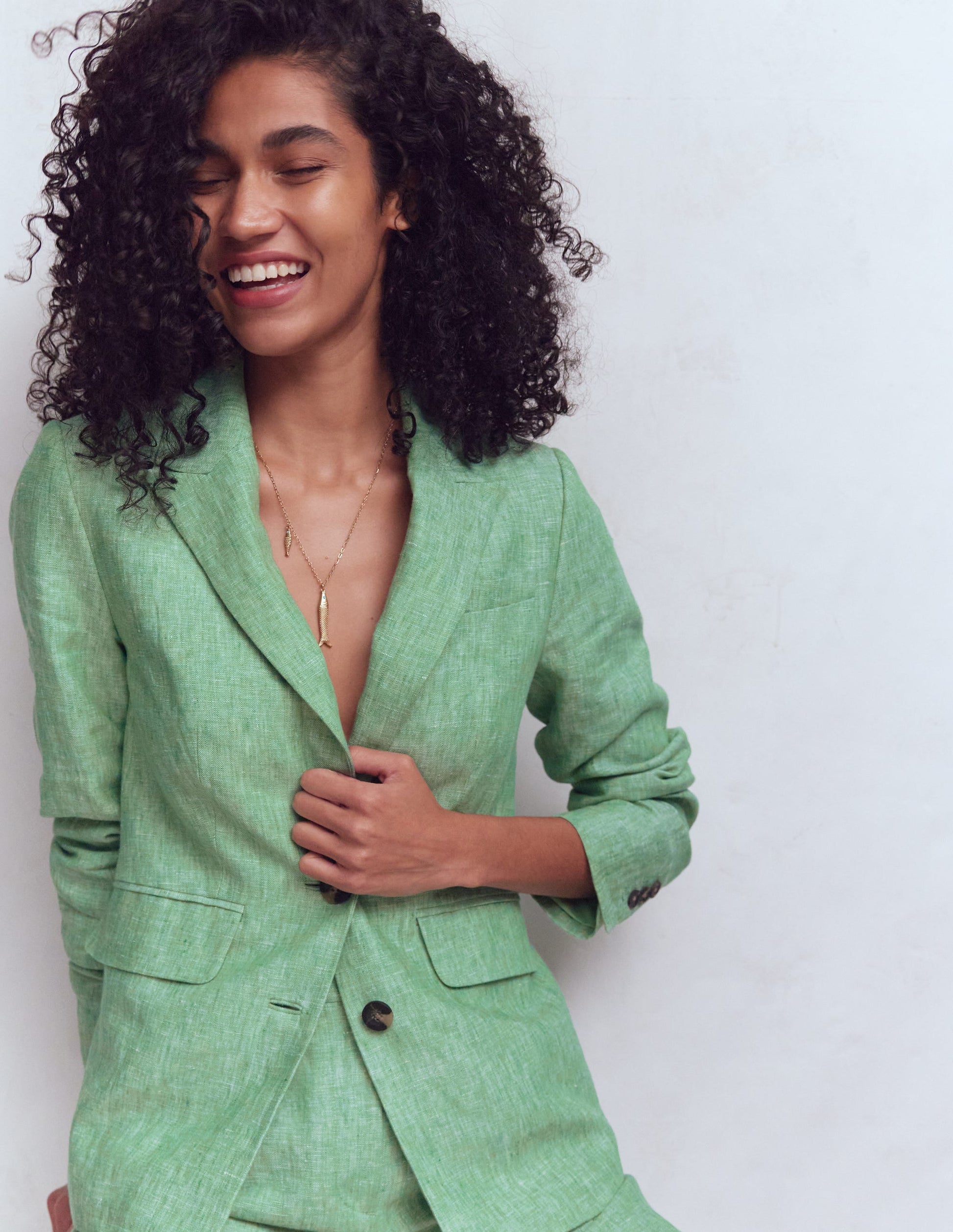 Stamford Leinenblazer-Aloe-Grün Chambray-2
