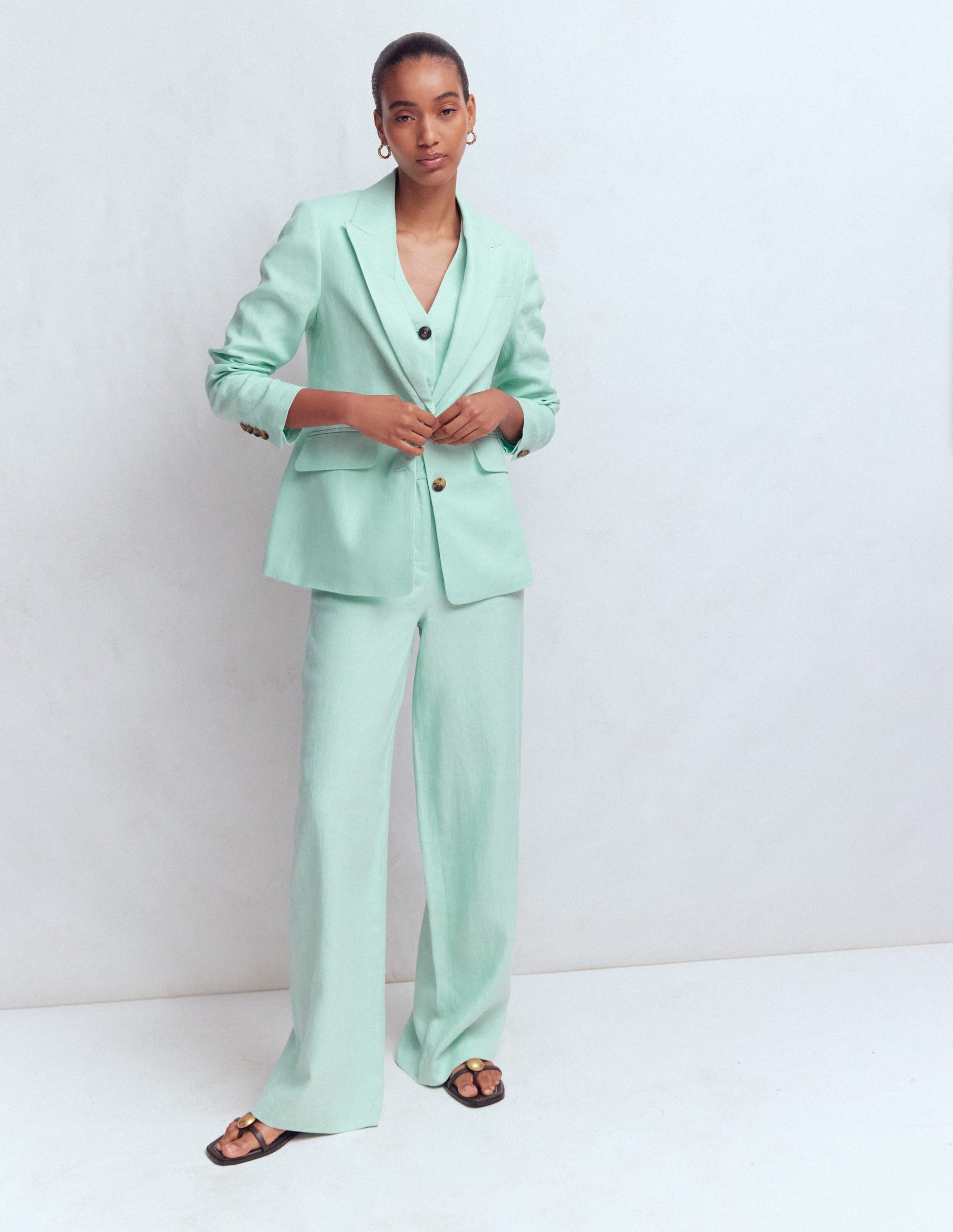 Stamford Leinenblazer-Minze-5