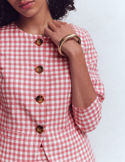 Hampstead Blazer-Vintage Rose Gingham-3