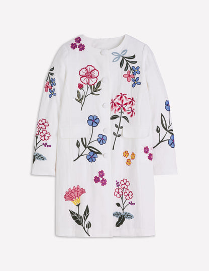 Langer Mantel mit Stickerei-Naturweiß, Stickerei-8