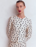 Veste Salisbury à manches bouffantes-Pois peints espacés