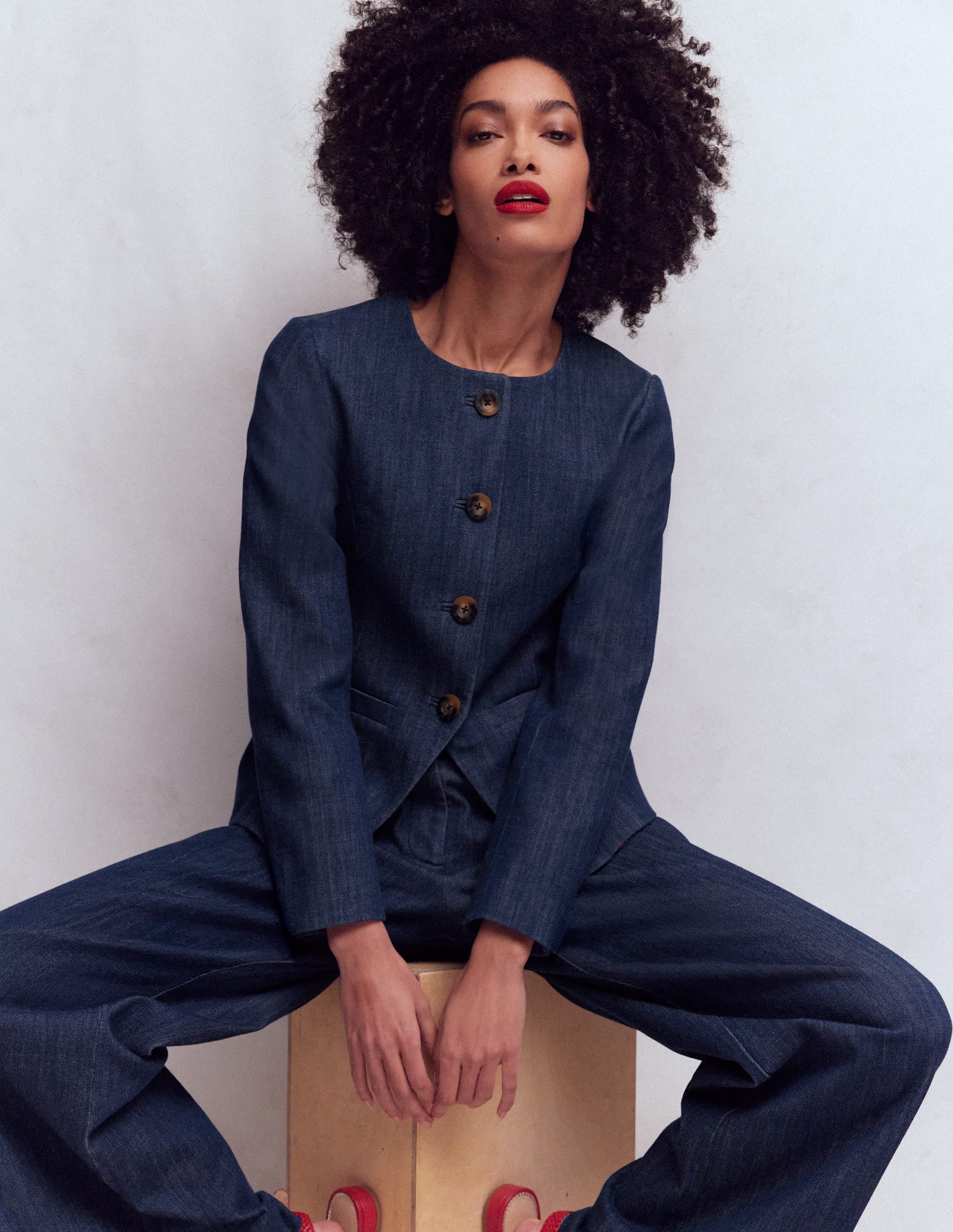 Hampstead Blazer aus Baumwoll-Twill-Marineblau - Image 1