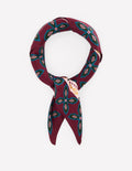 Foulard carré Elisabeth en soie-Multi, motif Geo Flora