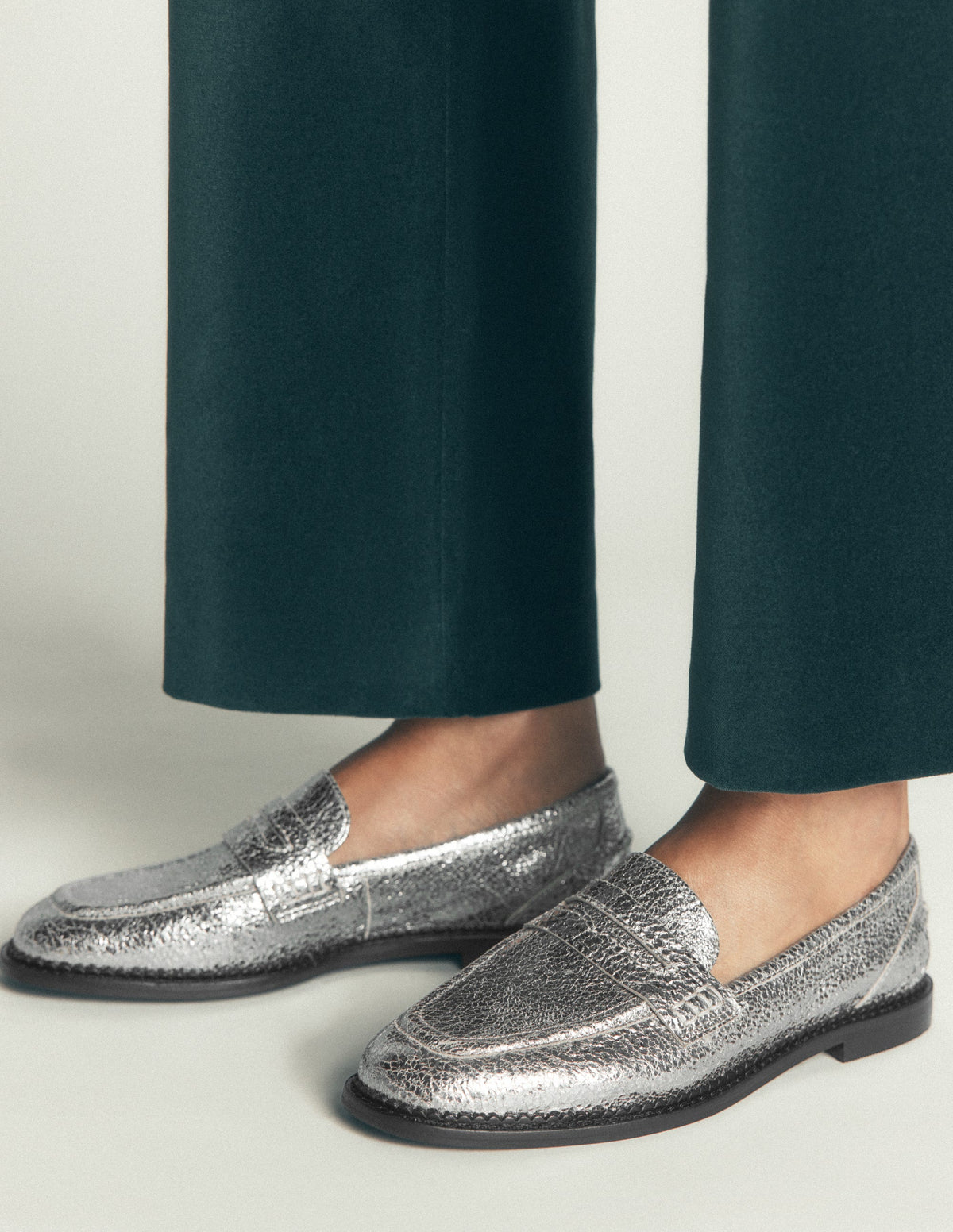 Nya Pennyloafer-Silber-Metallic-2