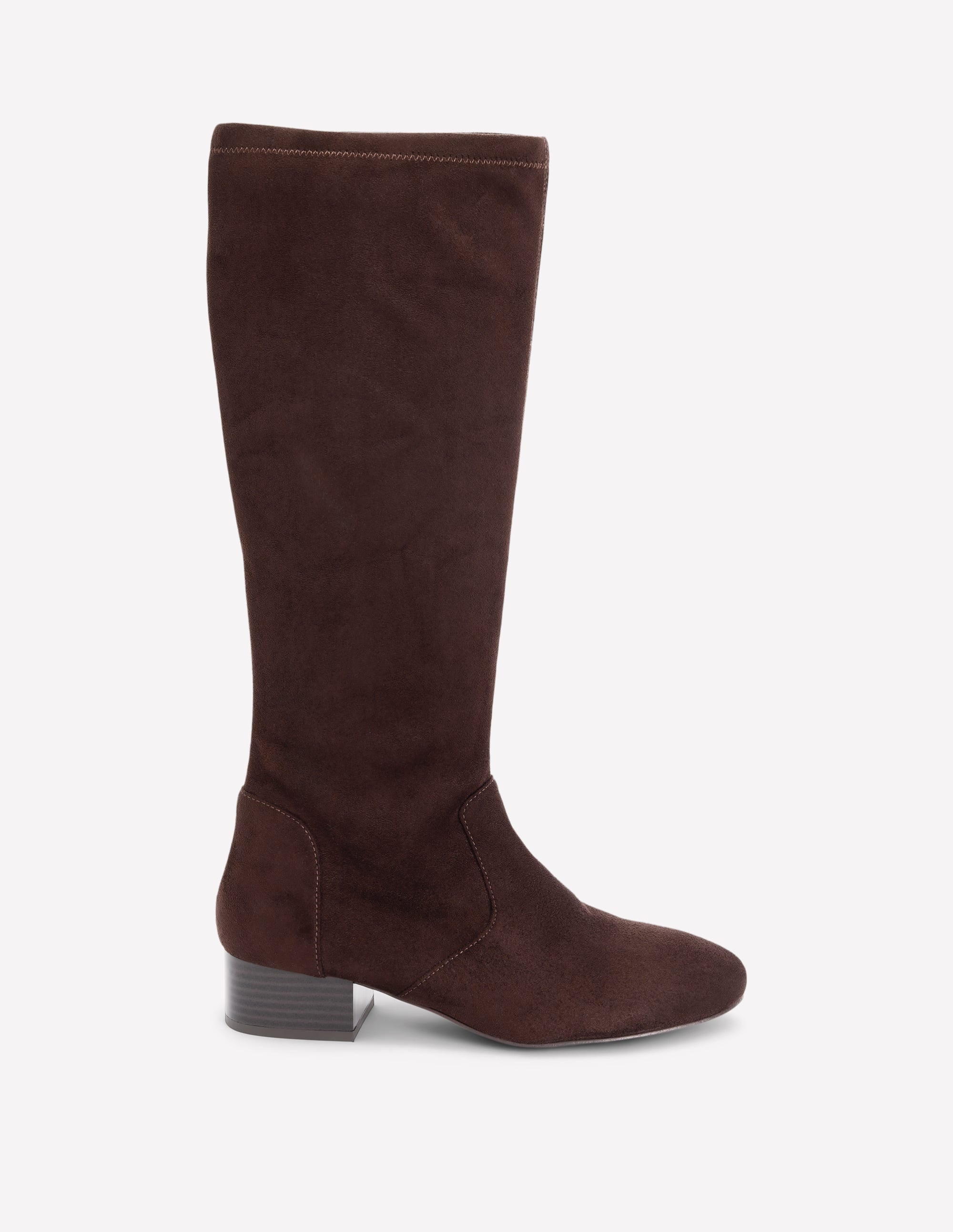 Flache Stretch-Stiefel-Schoko - Image 1
