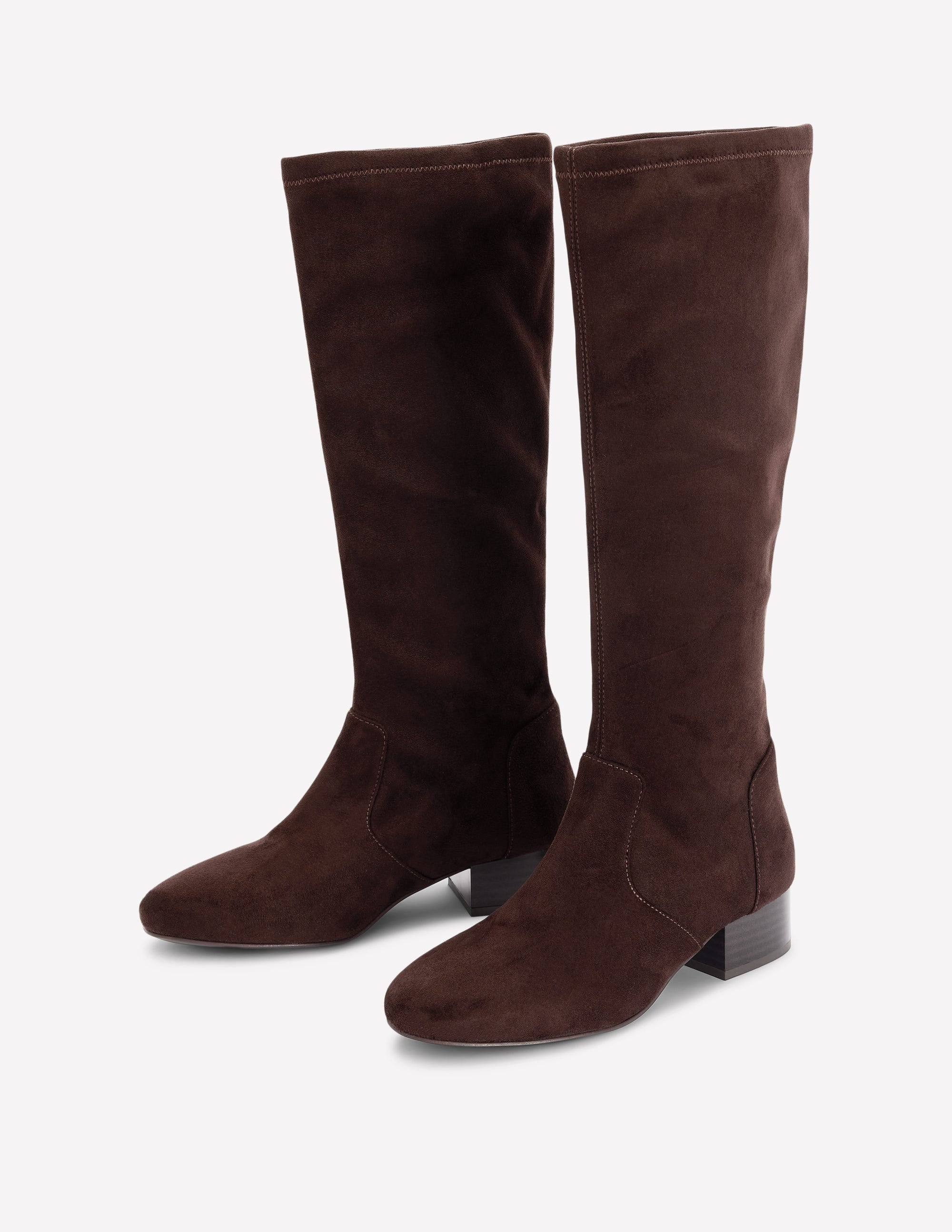 Flache Stretch-Stiefel-Schoko - Image 3