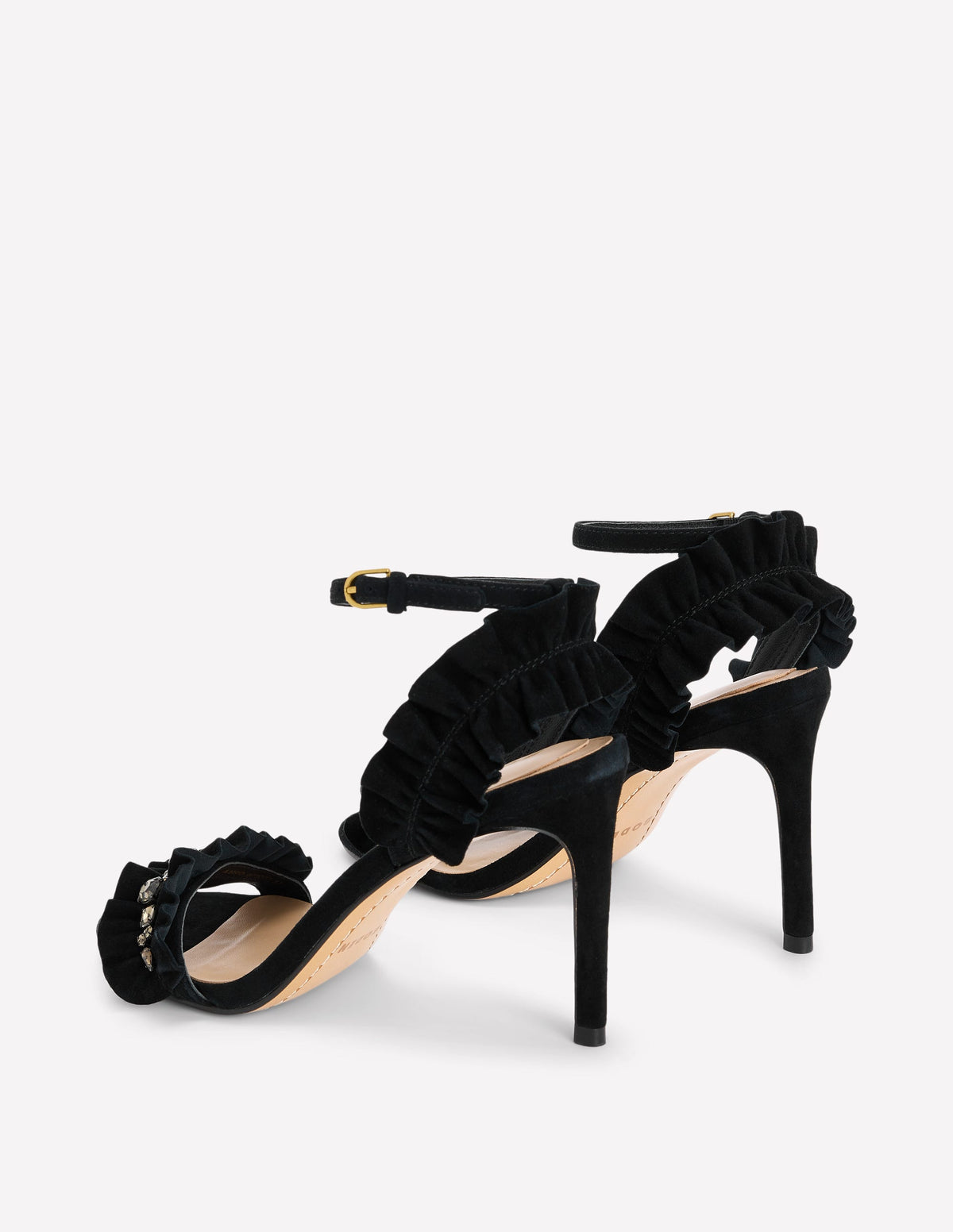 Sandales à talons et plis-Noir - Image 5