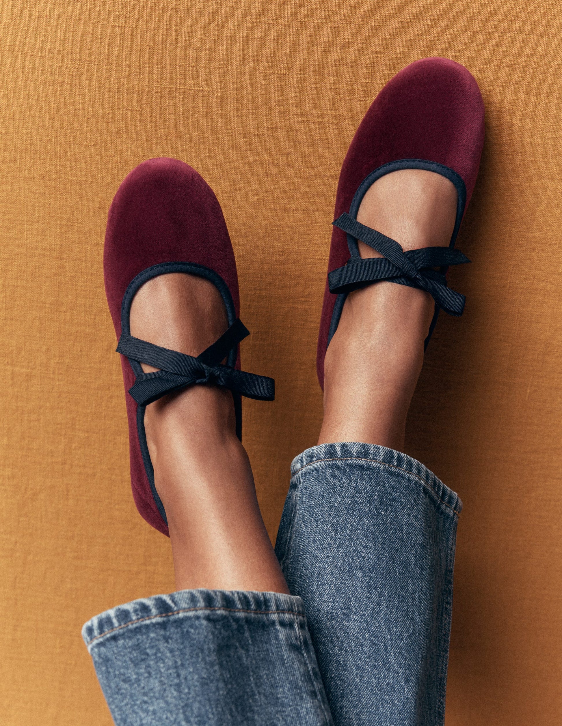 Flexible Mary Janes mit Schnürung-Oxblood-2