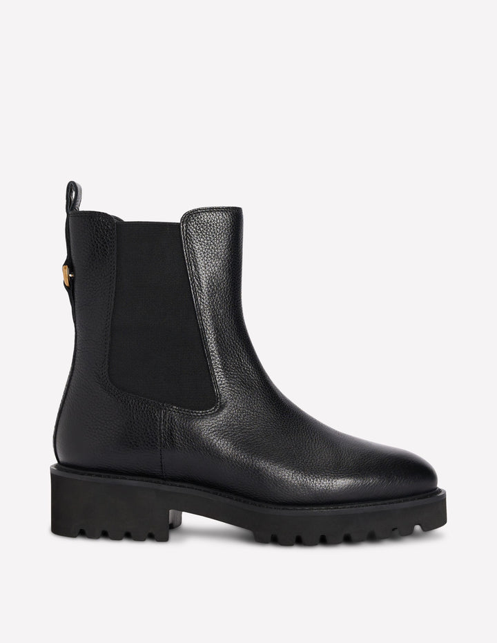 Jessie Chelsea-Stiefel mit breiter Sohle-Schwarz