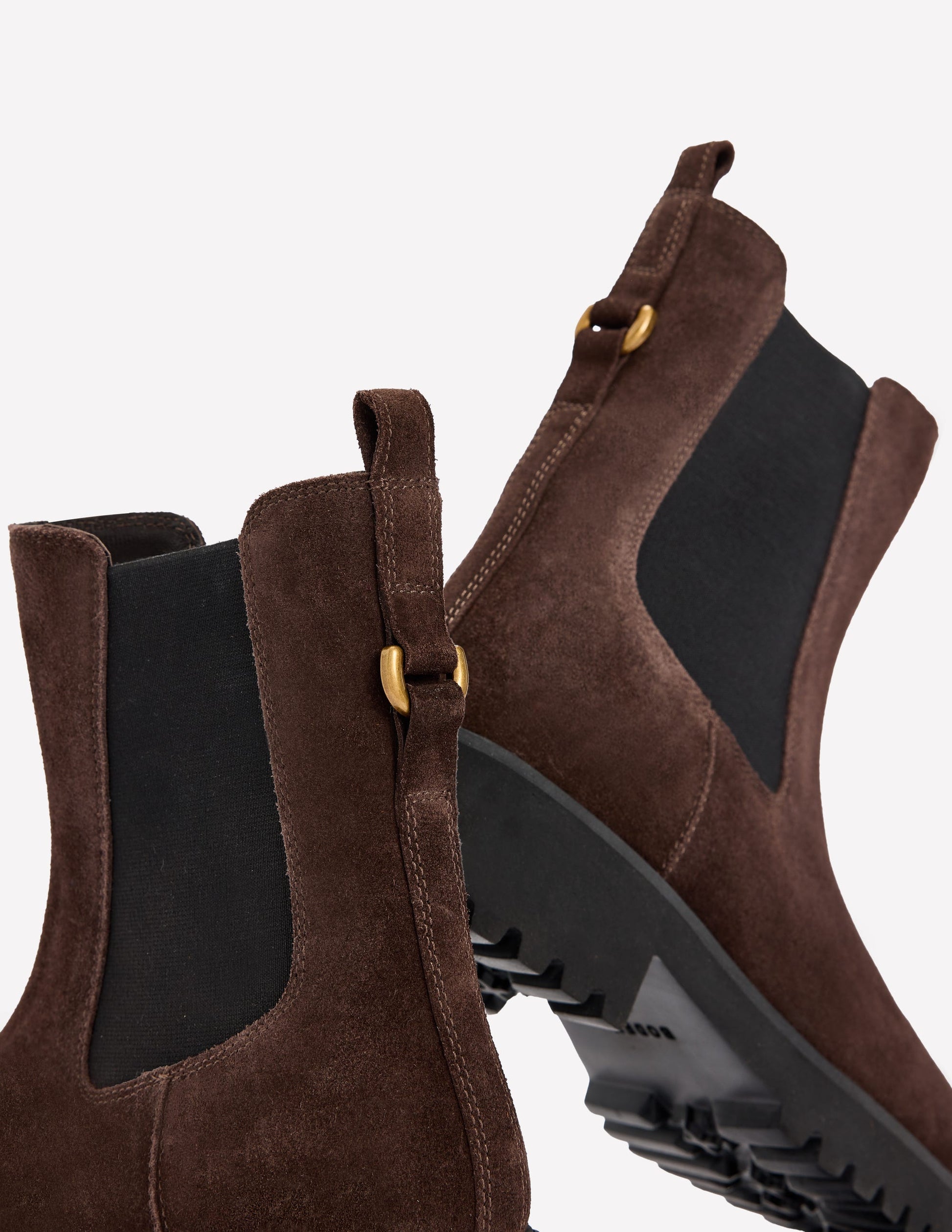 Jessie Chelsea-Stiefel mit breiter Sohle-Schoko-4