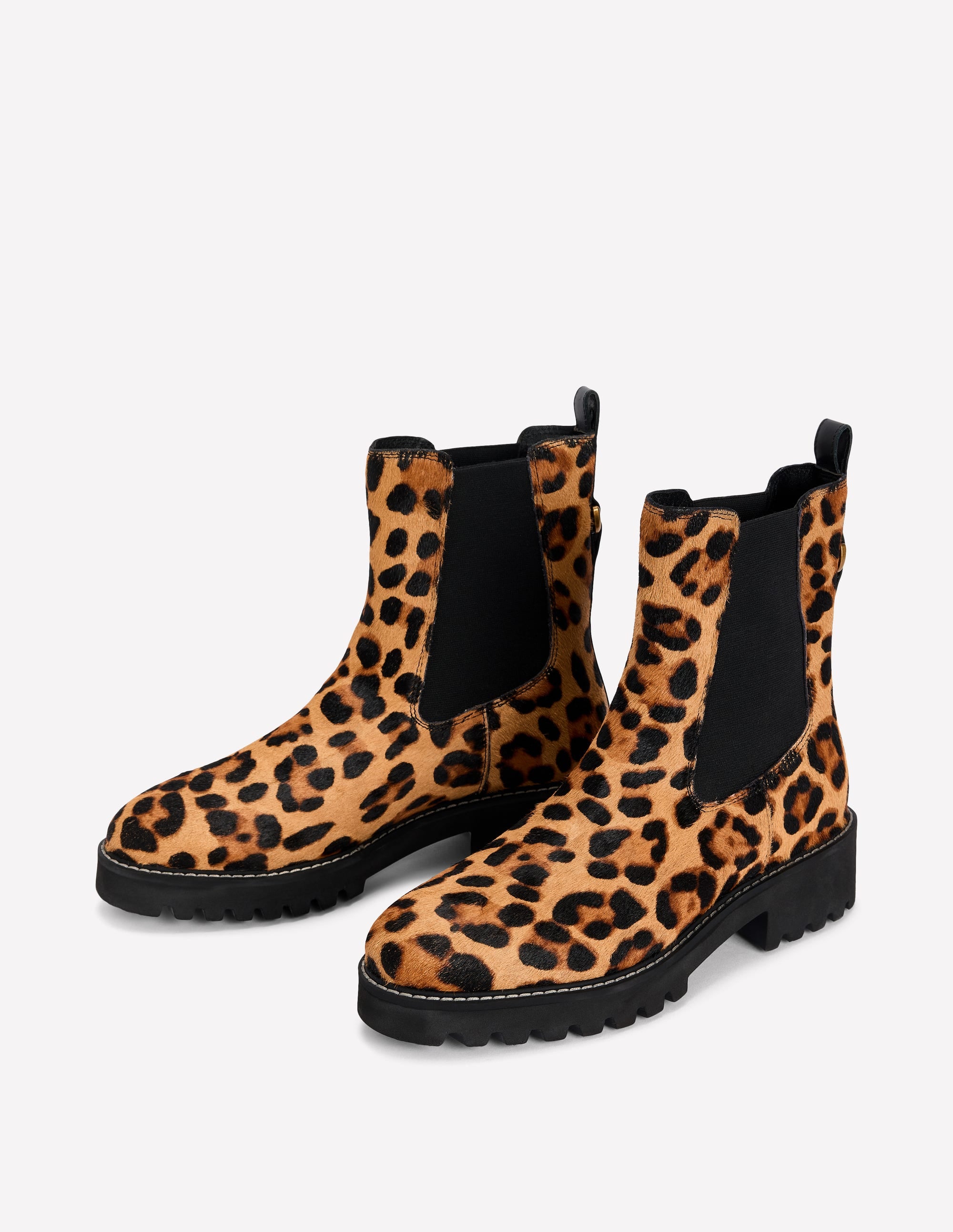 Jessie Chelsea-Stiefel mit breiter Sohle-Mohair, Leopardenmuster - Image 3