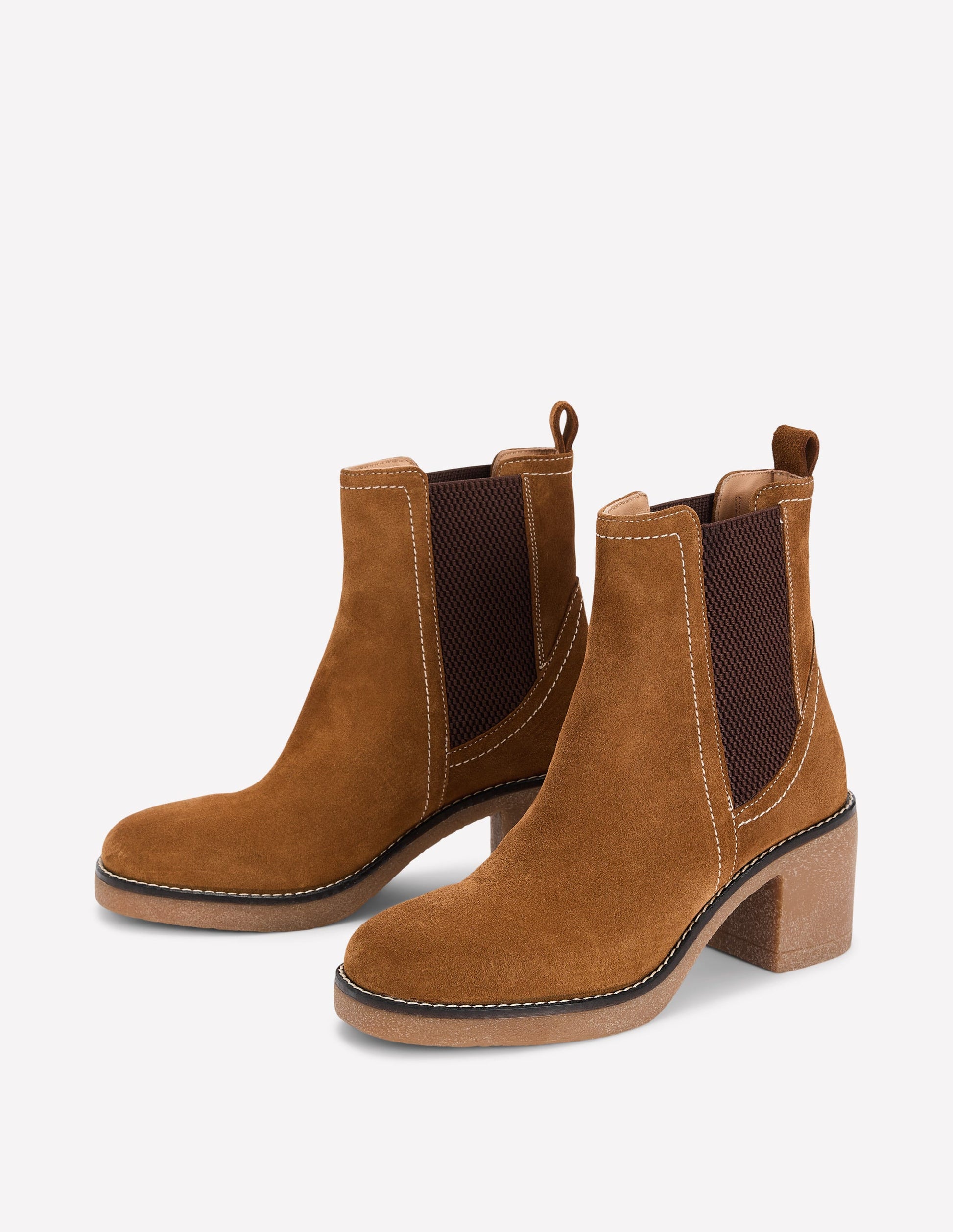 Chelsea-Stiefel mit Krepp-Absatz-Goldbraun-3