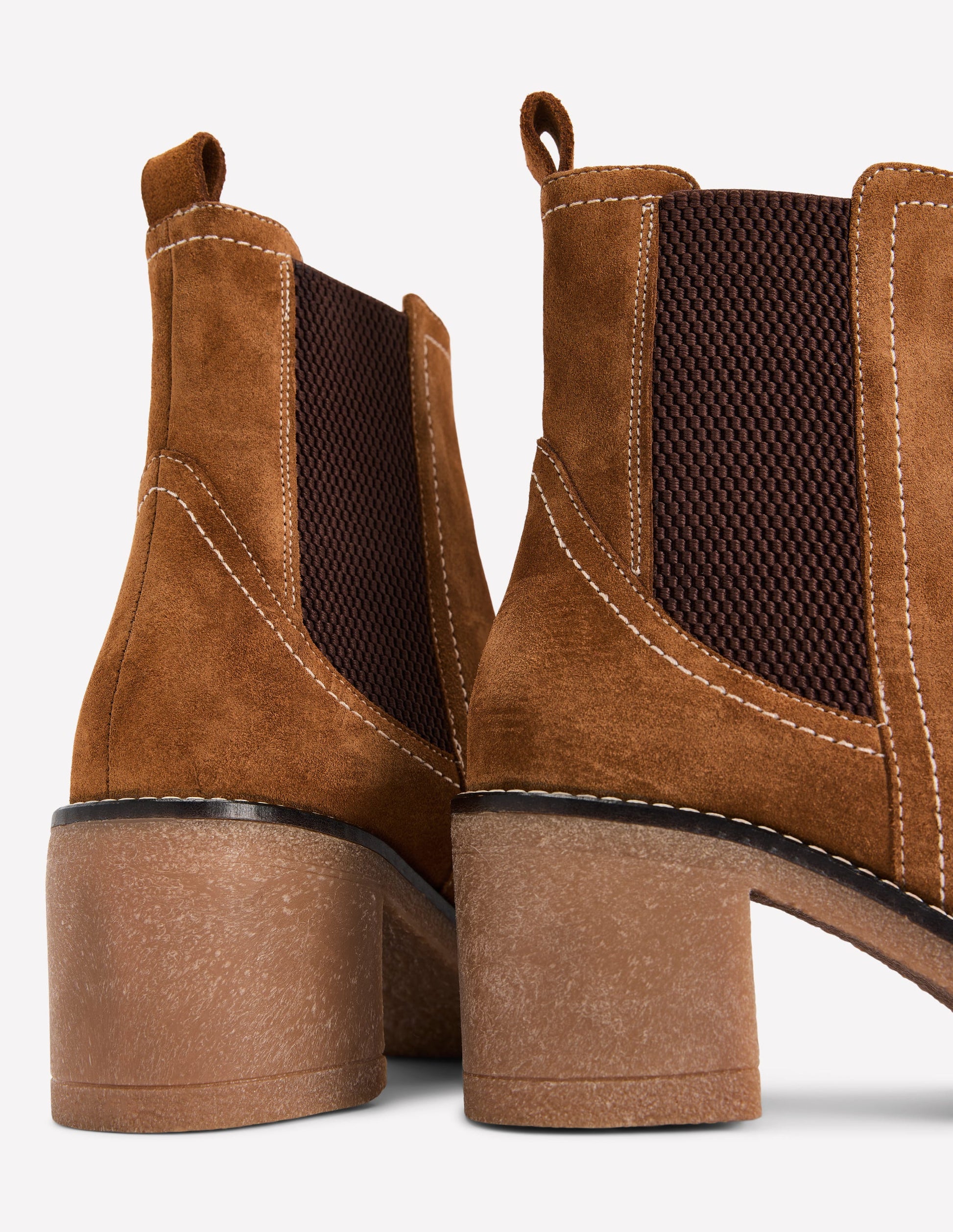 Chelsea-Stiefel mit Krepp-Absatz-Goldbraun-4