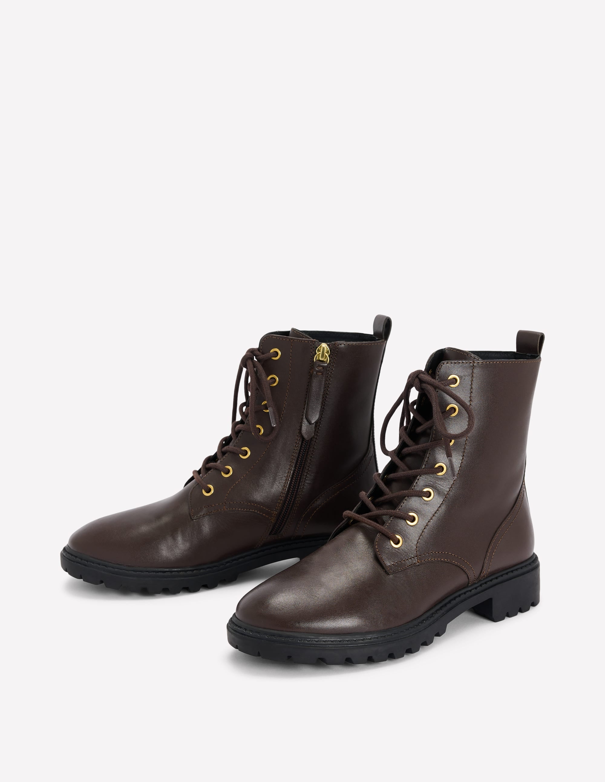Bottines Alex à lacets-Chocolat - Image 3