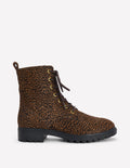 Bottines Alex à lacets-Mini-léopard