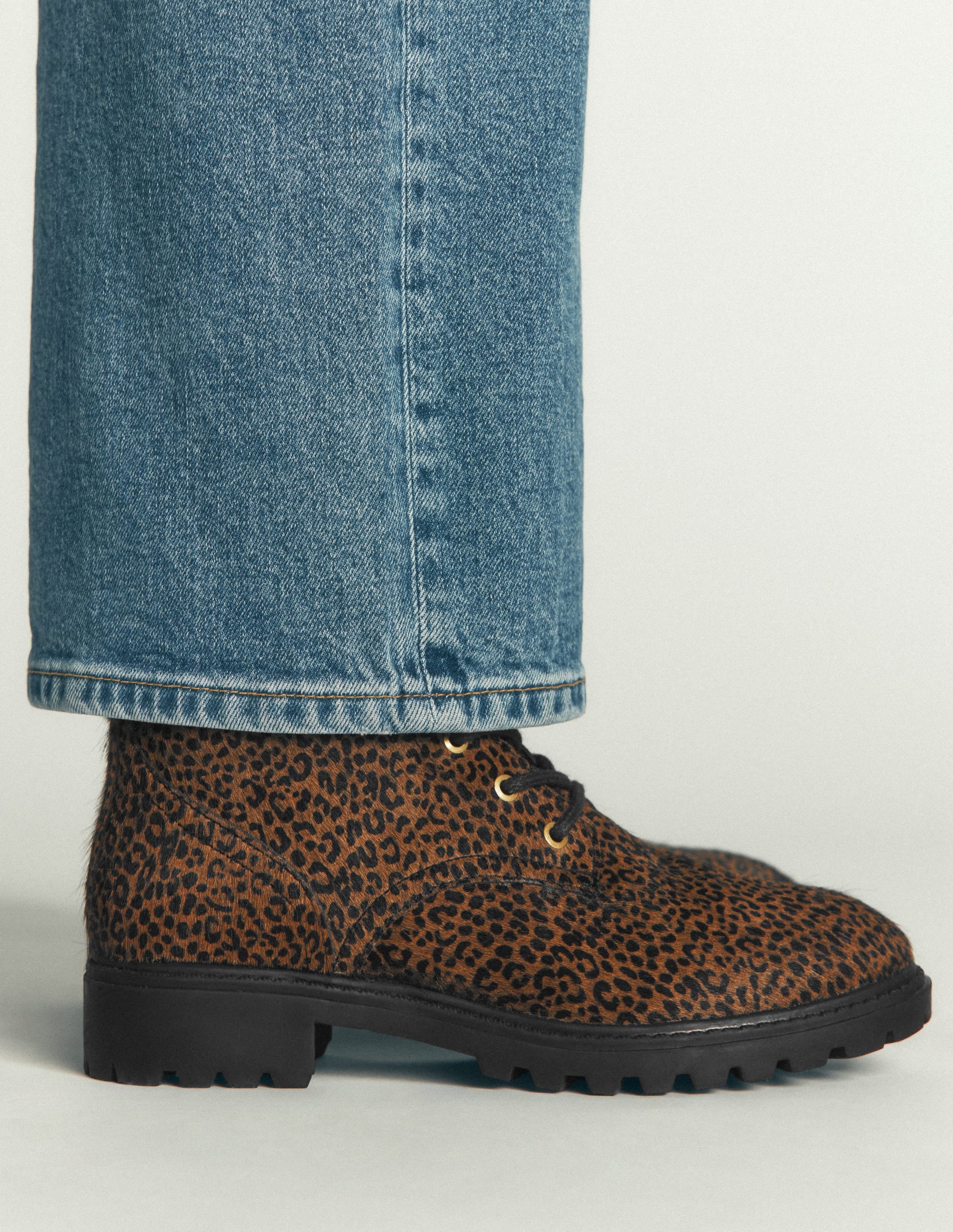 Bottines Alex à lacets-Mini-léopard - Image 2