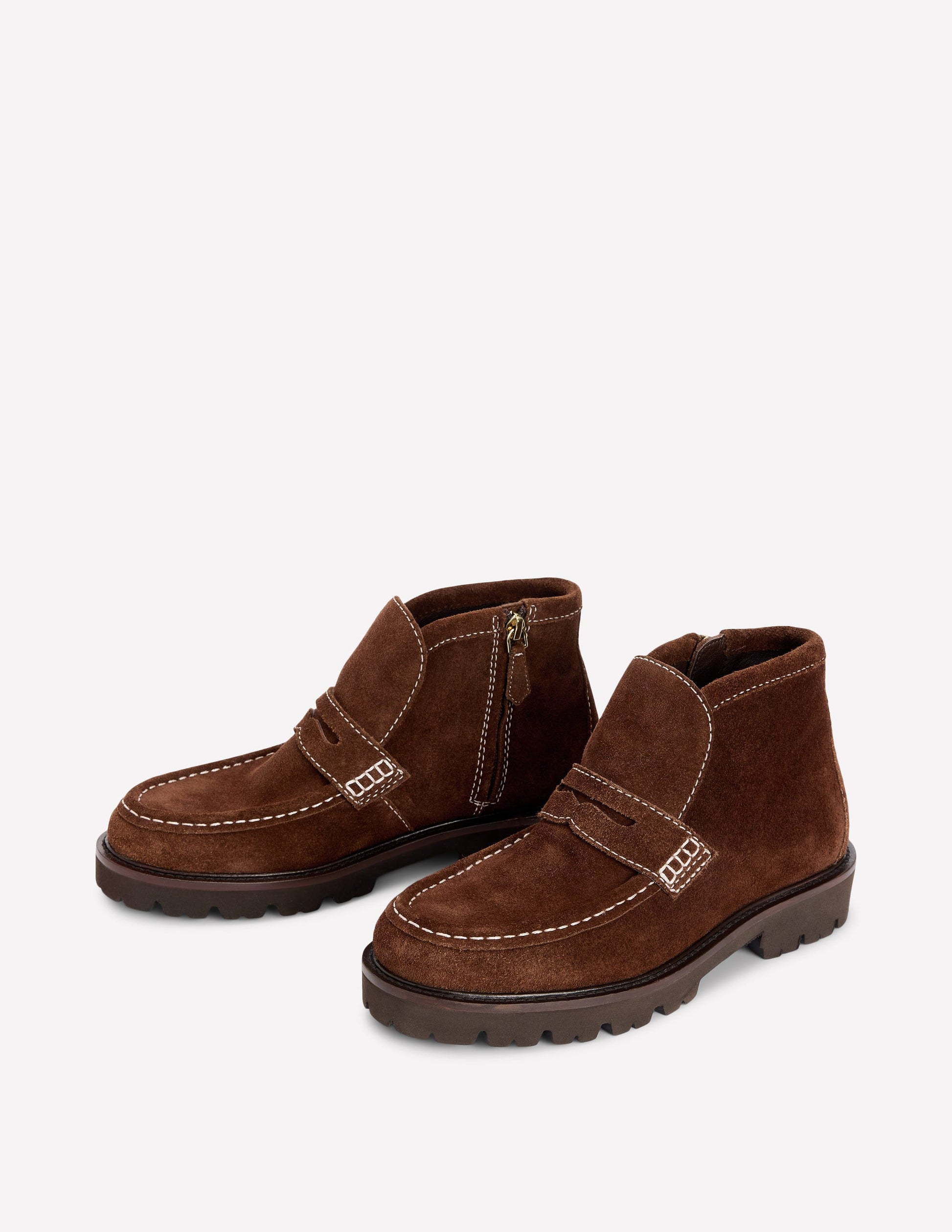 Stiefeletten im Loafer-Stil-Schoko-3