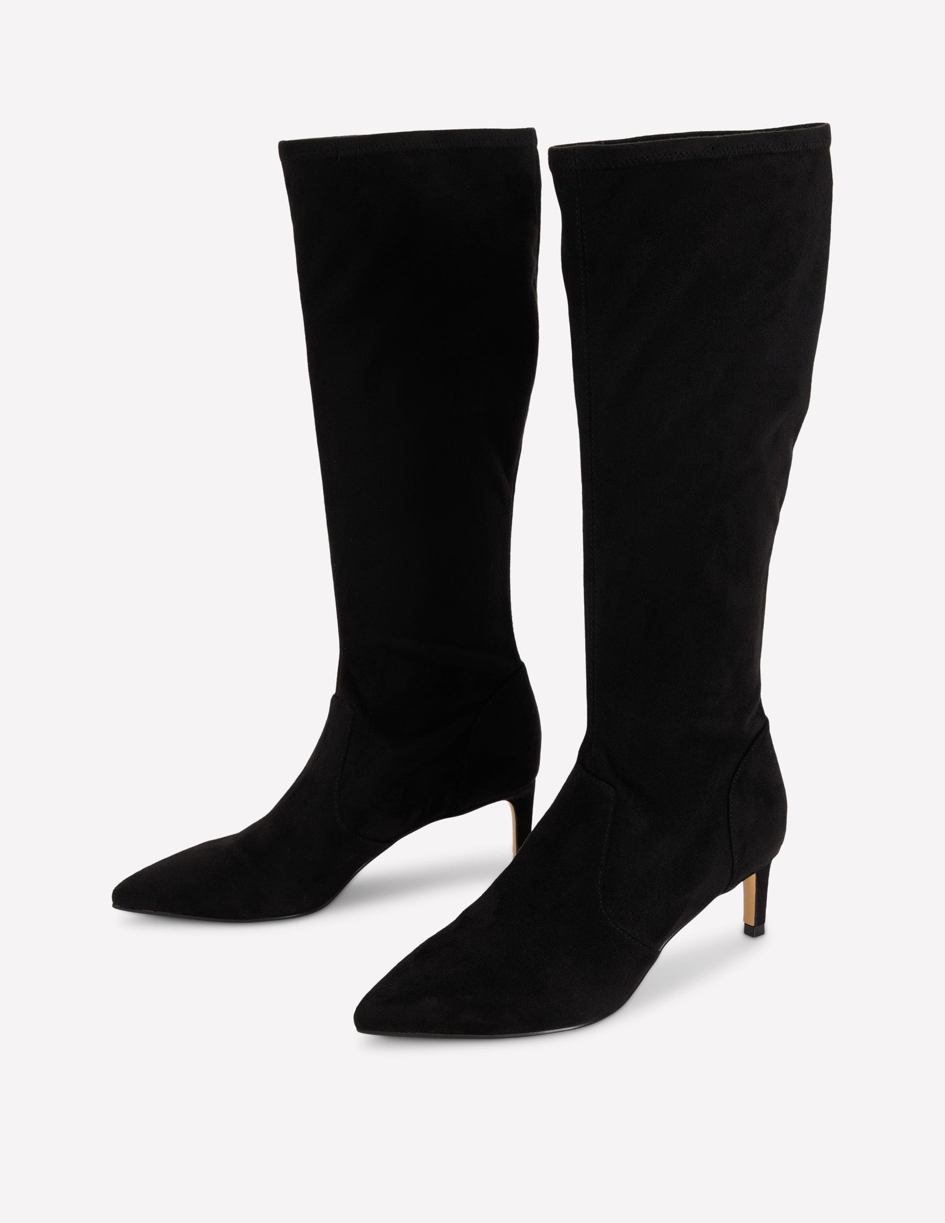Bottes stretch à petits talons-Noir-3