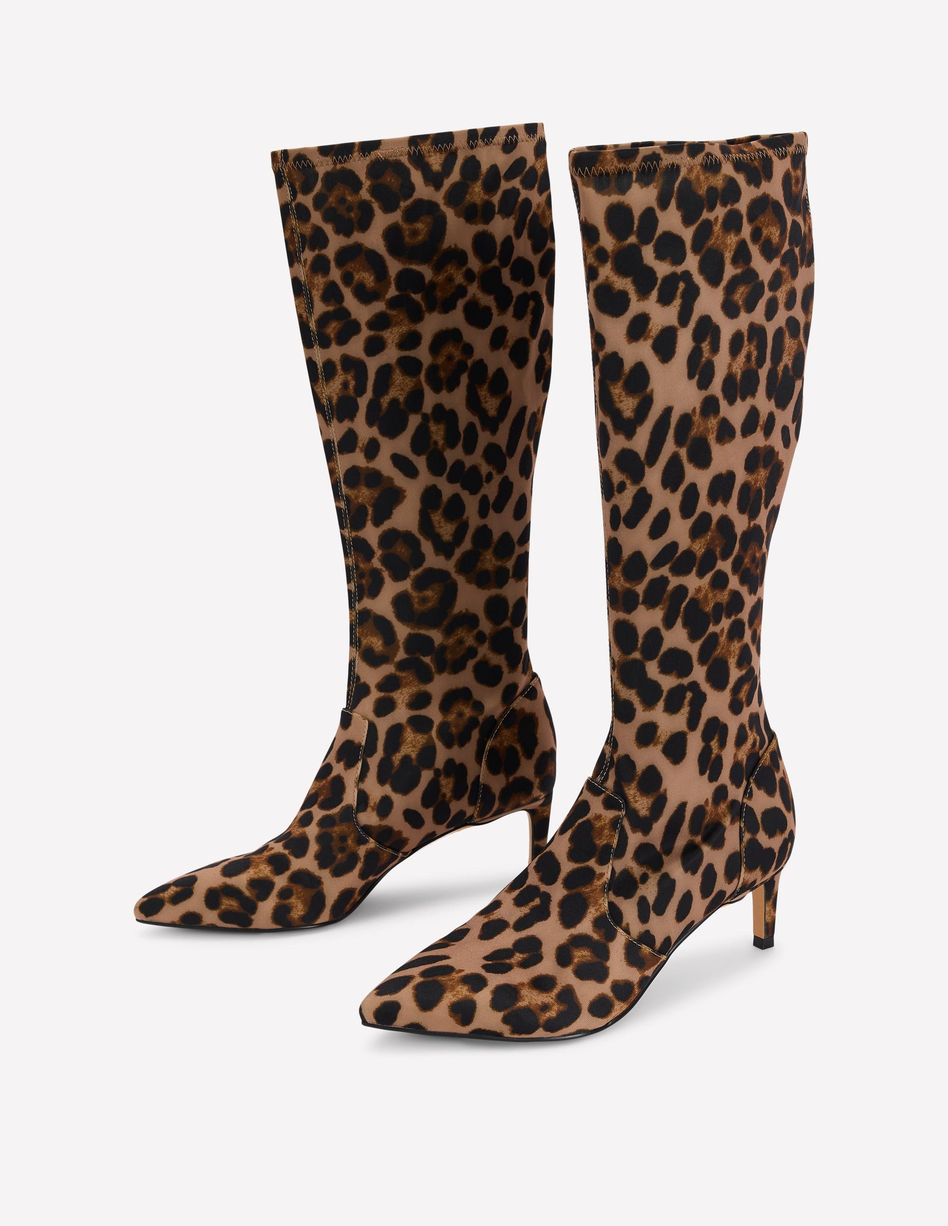 Bottes stretch à petits talons-Imprimé léopard-3
