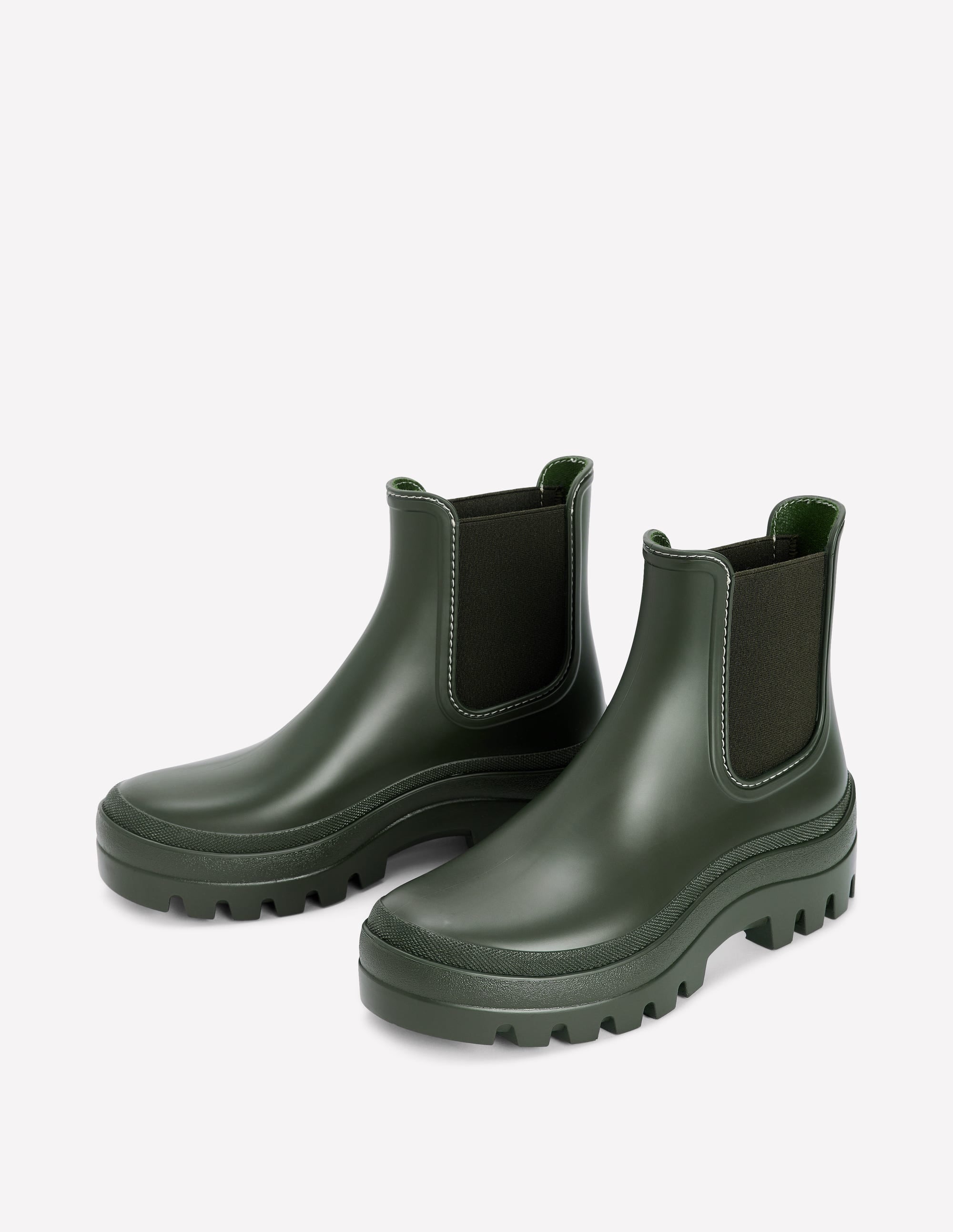 Chelsea-Gummistiefel mit breiter Sohle-Khaki - Image 3