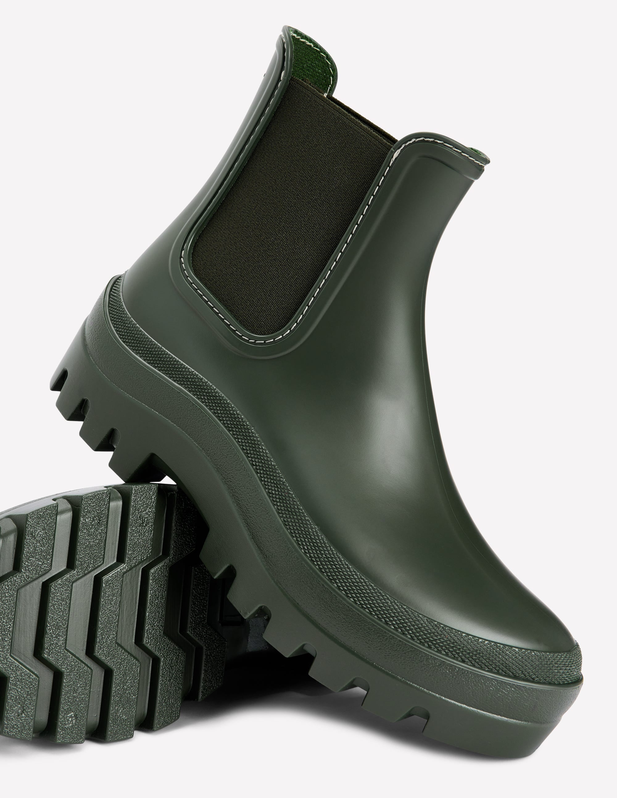Chelsea-Gummistiefel mit breiter Sohle-Khaki - Image 4
