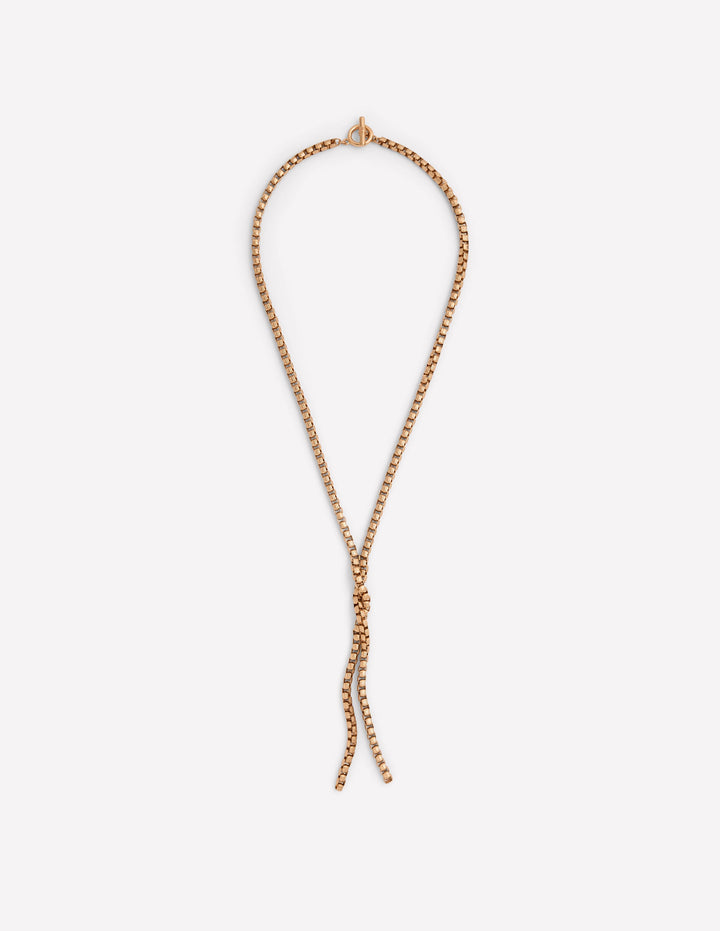 Knot Long Necklace-Gold
