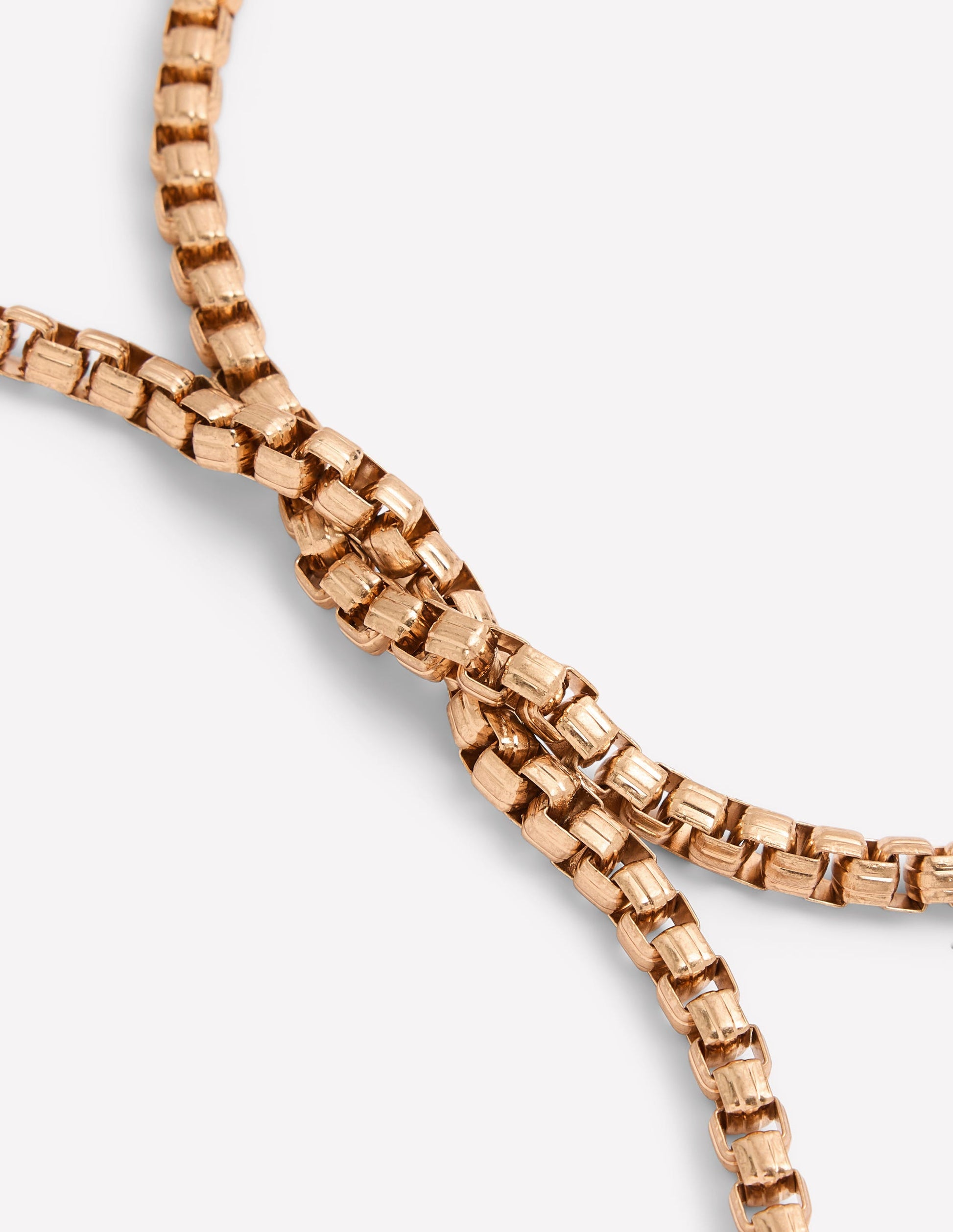 Collier long à nœud-Doré-3