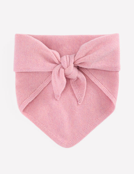 Foulard en maille mérinos-Rose blush