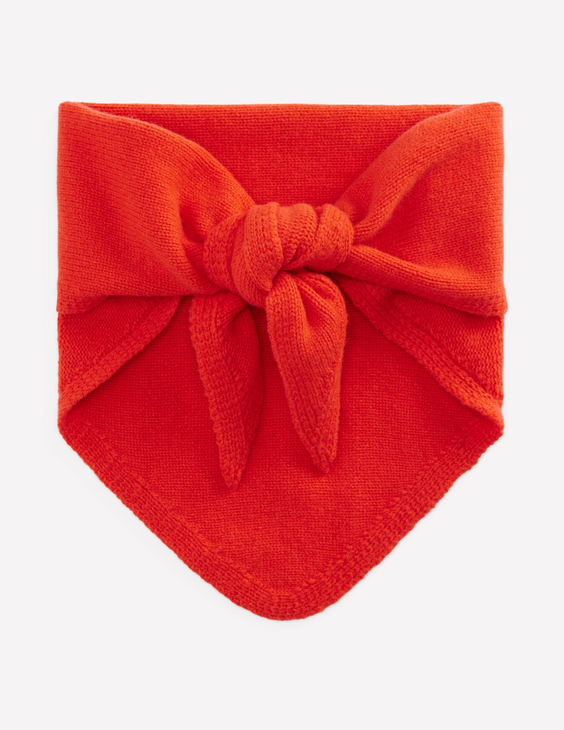 Merino Knitted Neckerchief-Fire Flower-1
