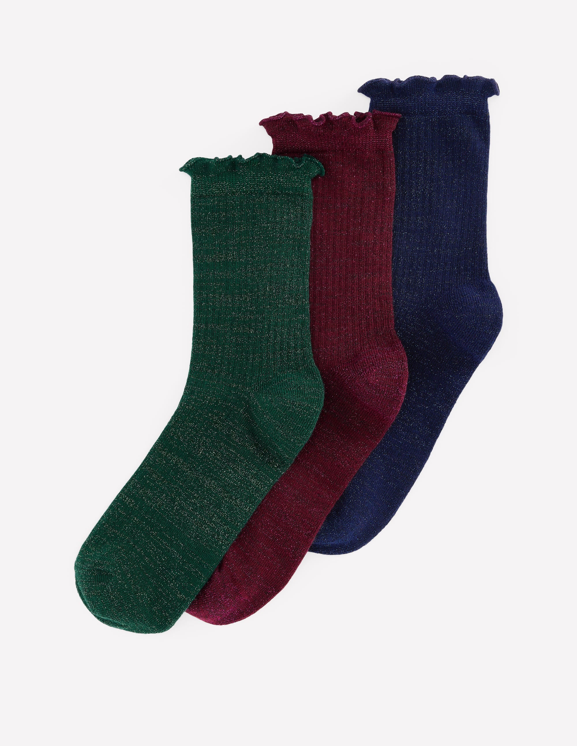 Glitzersocken im 3er-Pack-Bunt - Image 1