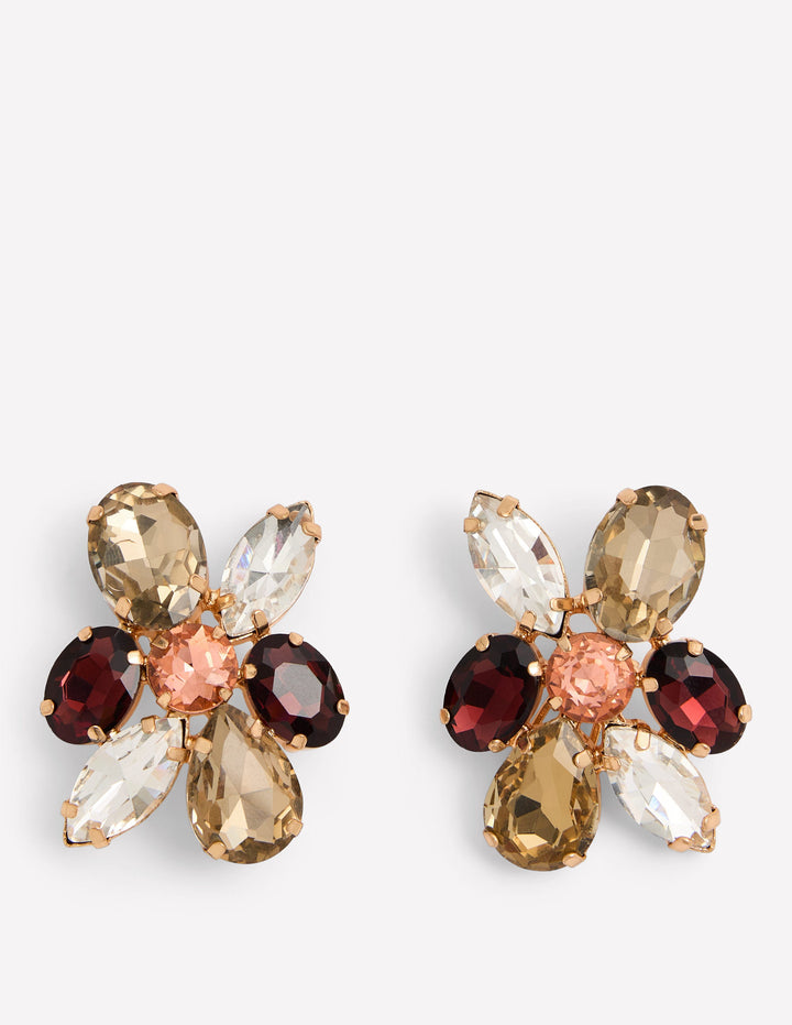 Statement Cluster Studs-Red Multi