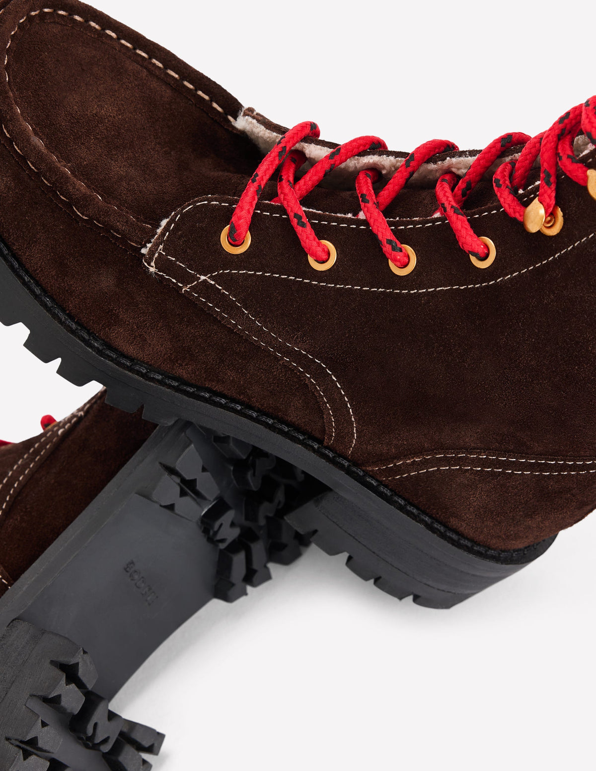 Bottines cosy à lacets-Chocolat amer - Image 4