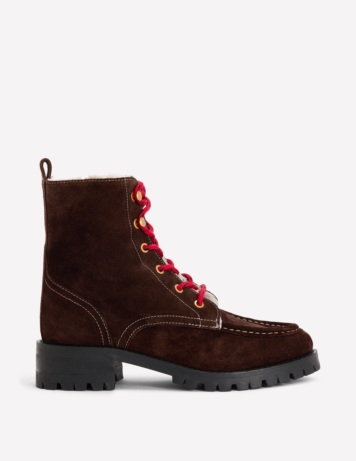Bottines cosy à lacets-Chocolat amer - Image 1