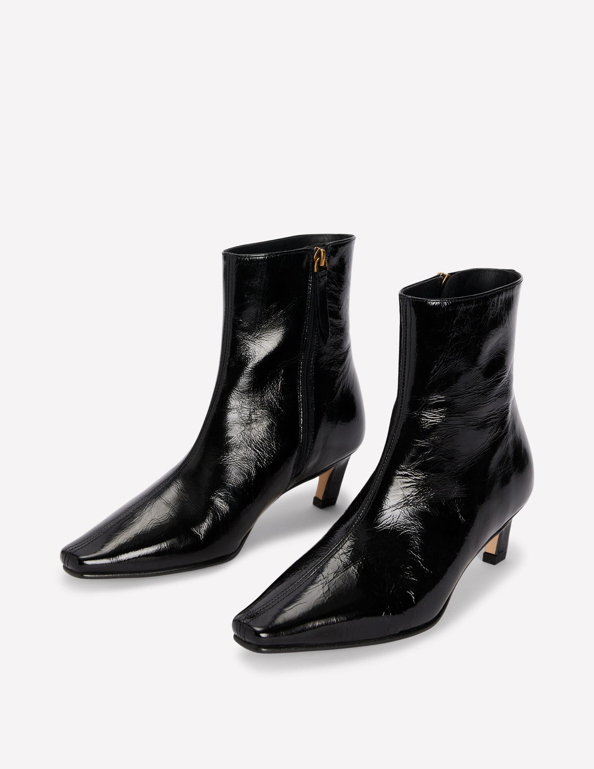 Stiefeletten mit geformter Zehenpartie-Schwarz-3