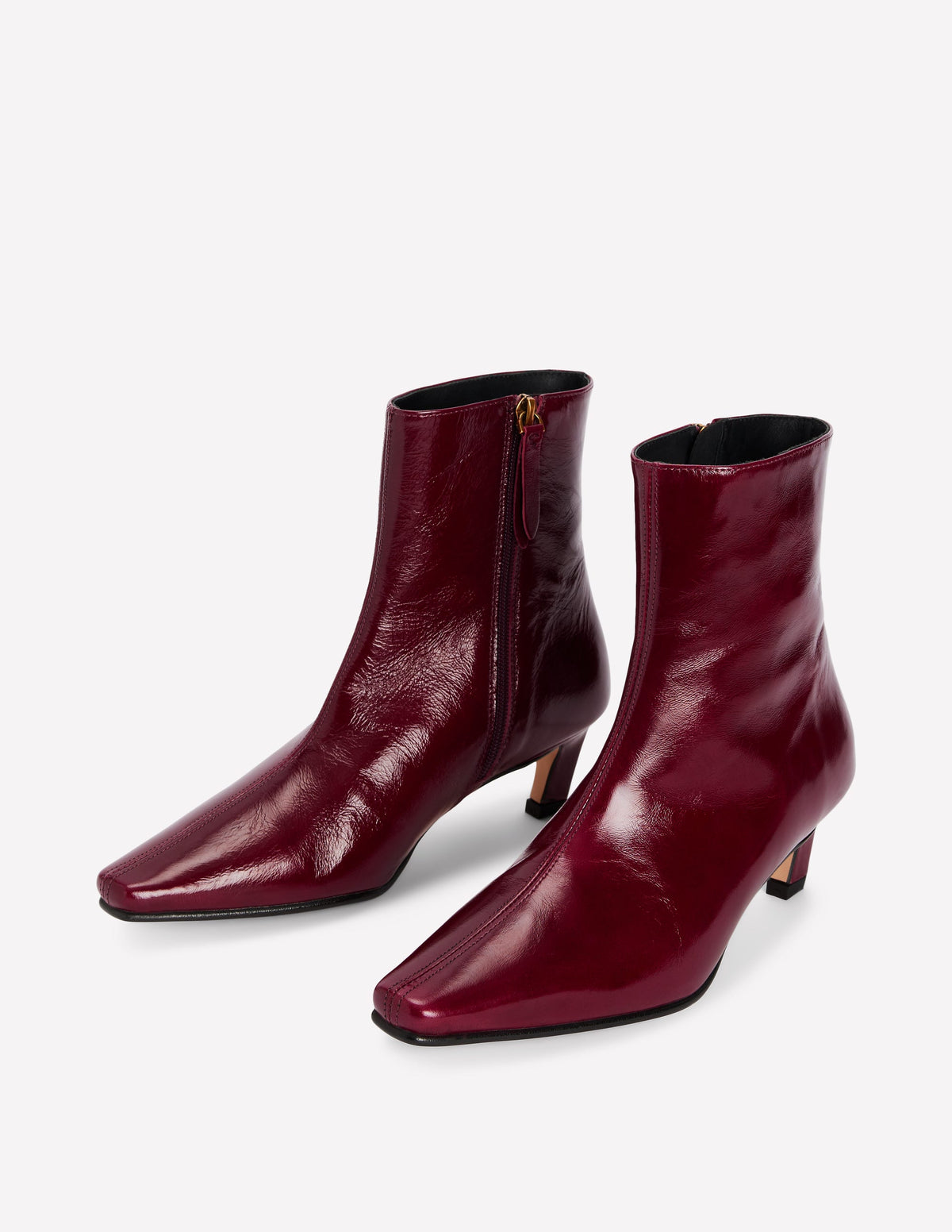 Stiefeletten mit geformter Zehenpartie-Oxblood-3